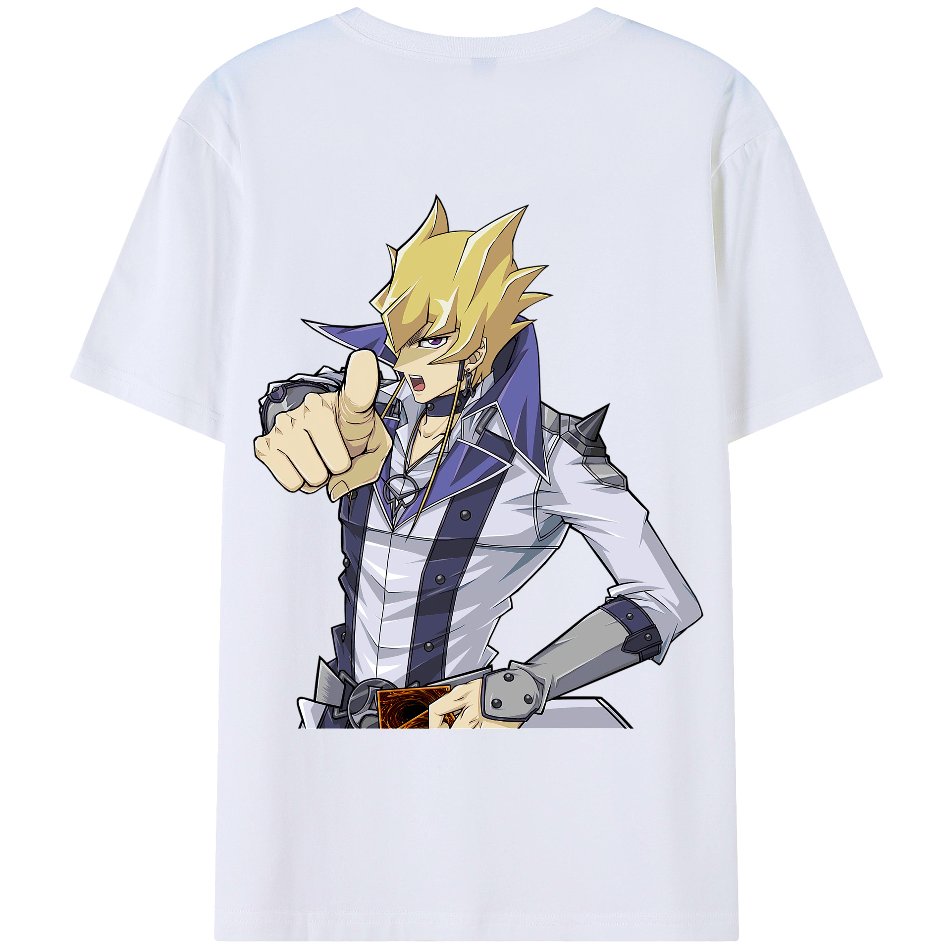 （画像用） 遊☆戯☆王 Yu-Gi-Oh! 綿100％ メンズ半袖Tシャツ（バックプリント） 通気性