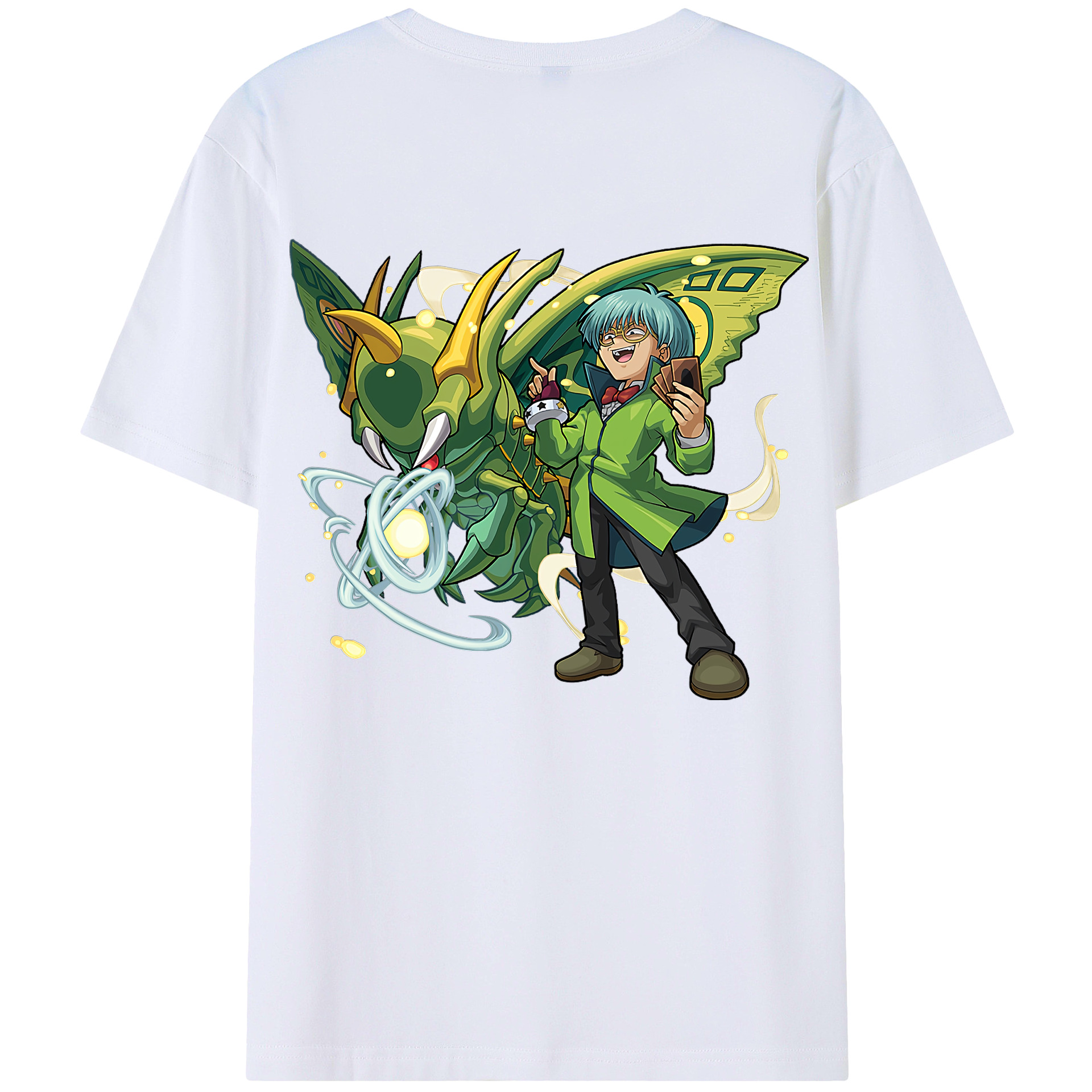 （画像用） 遊☆戯☆王 Yu-Gi-Oh! 綿100％ メンズ半袖Tシャツ（バックプリント） 通気性
