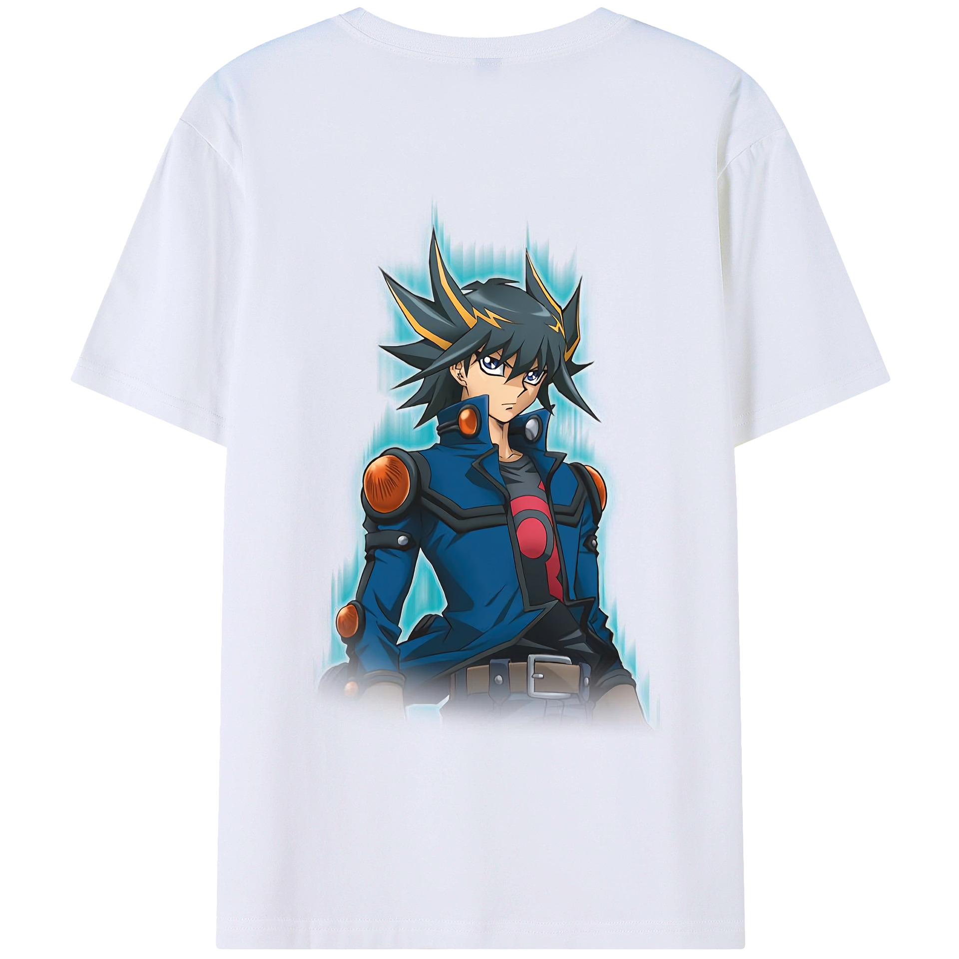 （画像用） 遊☆戯☆王 Yu-Gi-Oh! 綿100％ メンズ半袖Tシャツ（バックプリント） 通気性