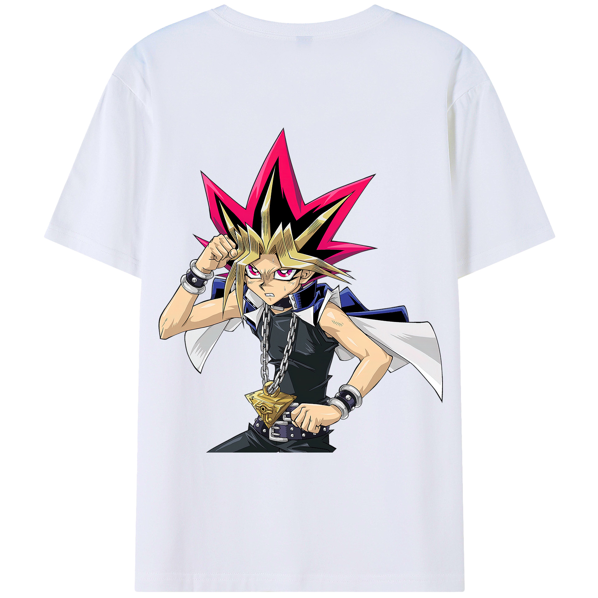 （画像用） 遊☆戯☆王 Yu-Gi-Oh! 綿100％ メンズ半袖Tシャツ（バックプリント） 通気性