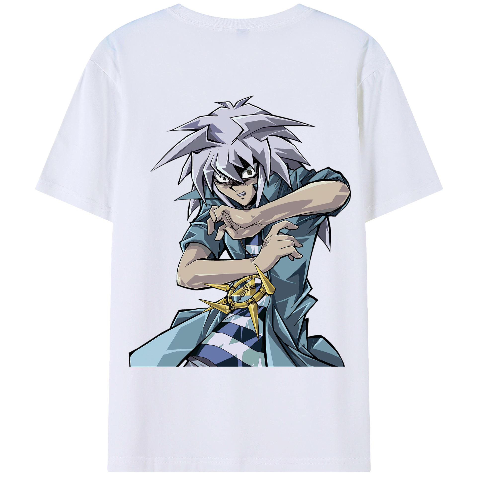 （画像用） 遊☆戯☆王 Yu-Gi-Oh! 綿100％ メンズ半袖Tシャツ（バックプリント） 通気性