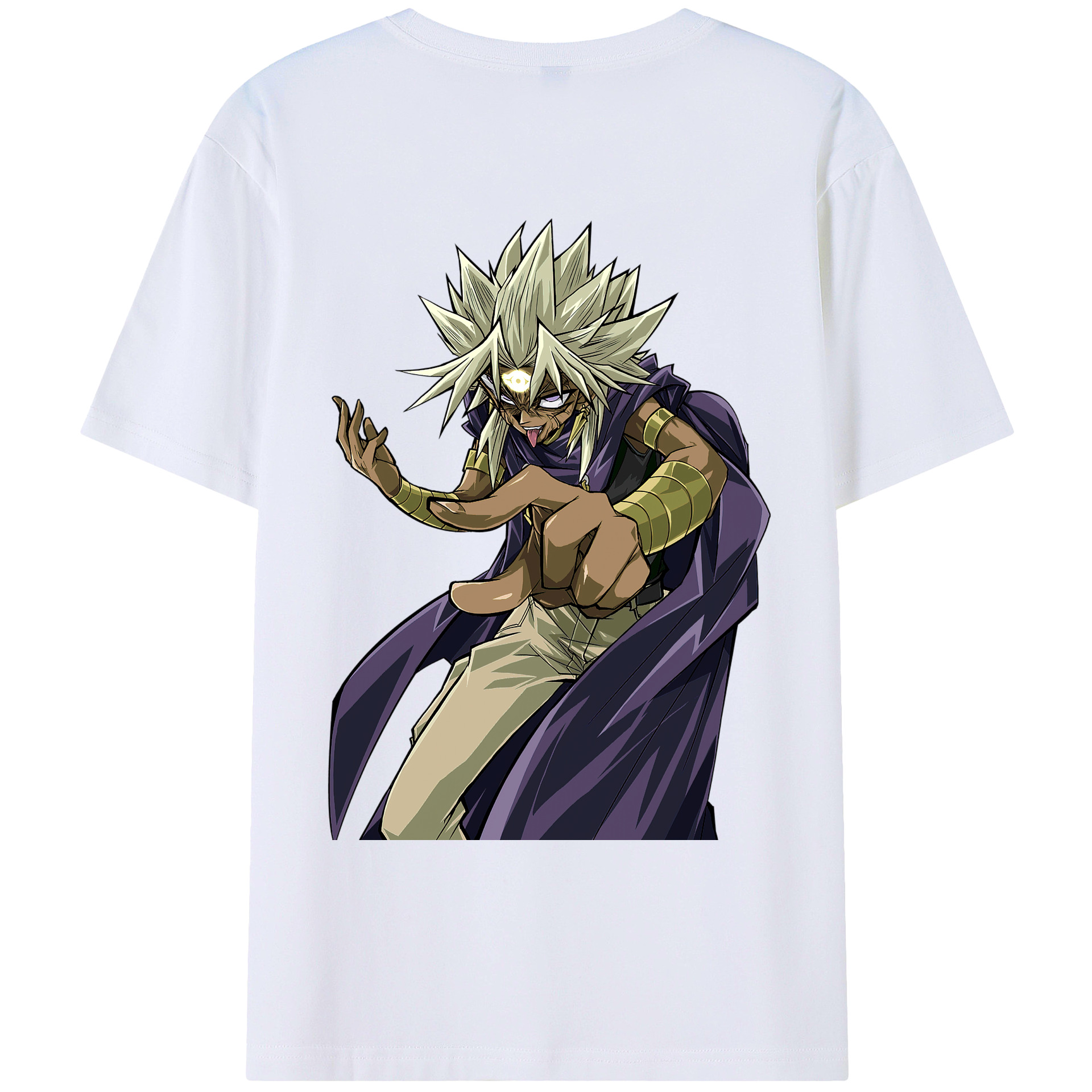 （画像用） 遊☆戯☆王 Yu-Gi-Oh! 綿100％ メンズ半袖Tシャツ（バックプリント） 通気性