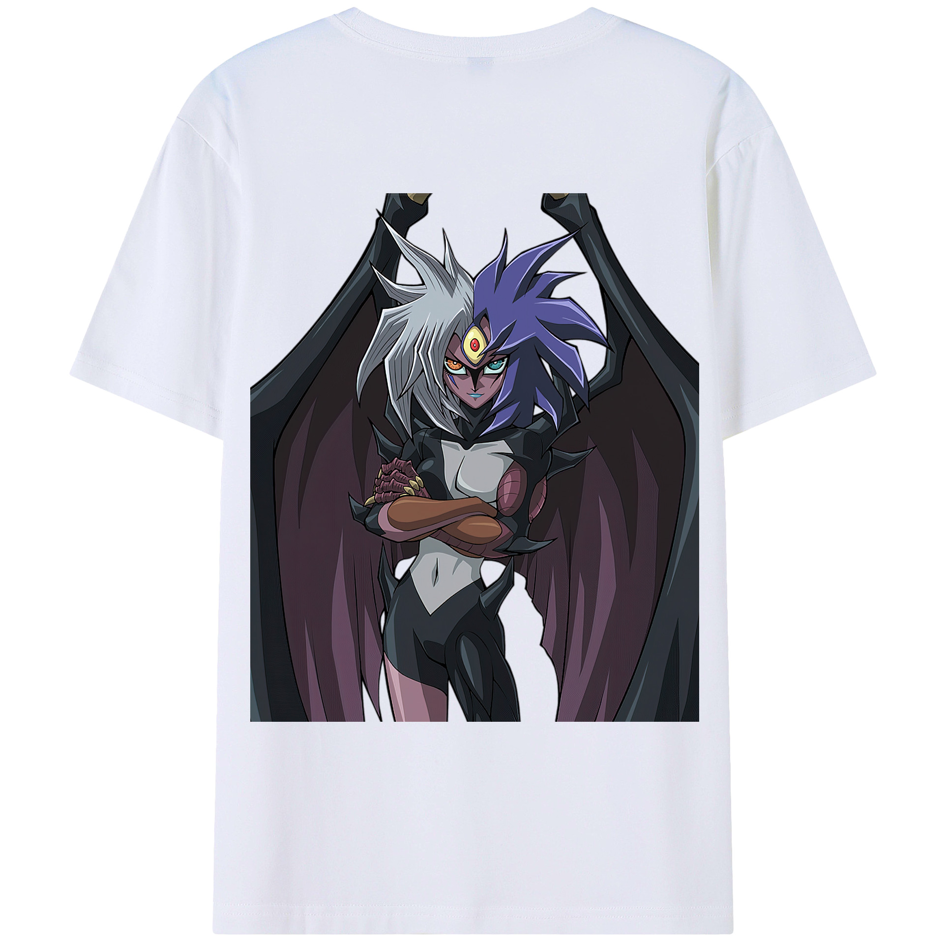 （画像用） 遊☆戯☆王 Yu-Gi-Oh! 綿100％ メンズ半袖Tシャツ（バックプリント） 通気性