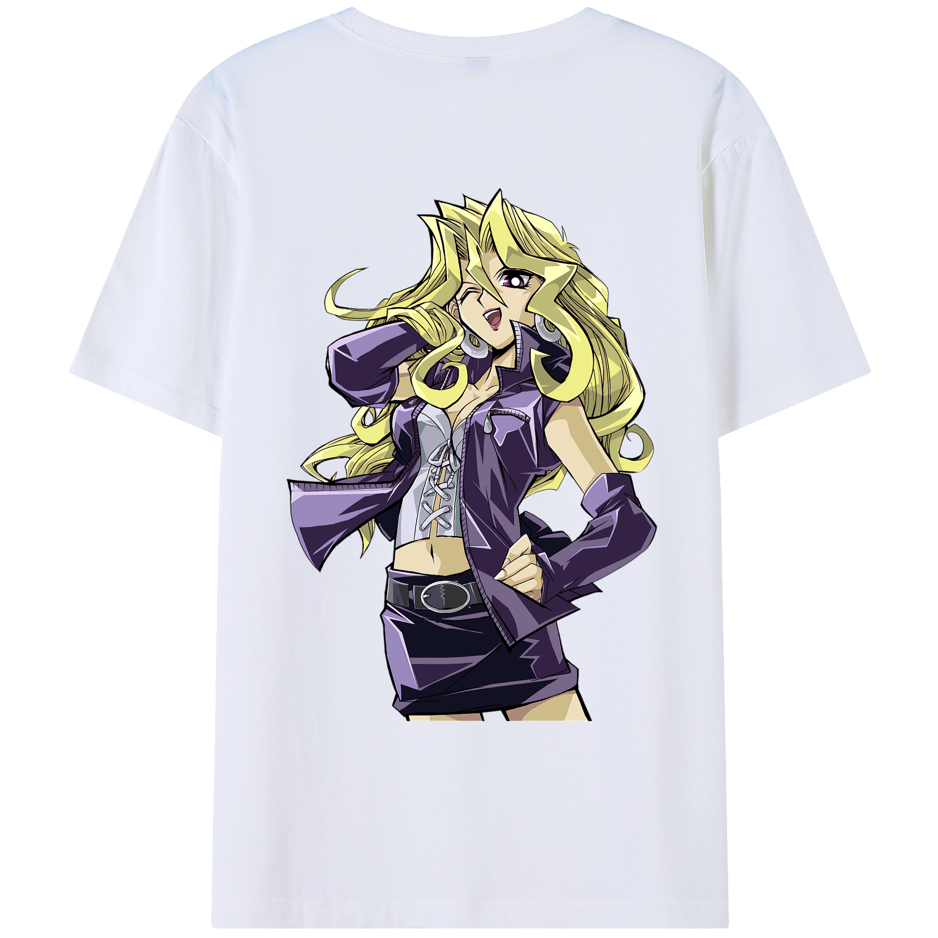 （画像用） 遊☆戯☆王 Yu-Gi-Oh! 綿100％ メンズ半袖Tシャツ（バックプリント） 通気性
