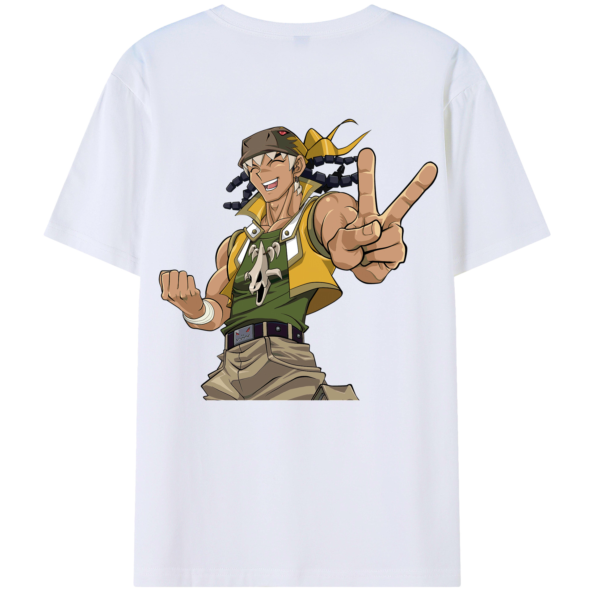 （画像用） 遊☆戯☆王 Yu-Gi-Oh! 綿100％ メンズ半袖Tシャツ（バックプリント） 通気性