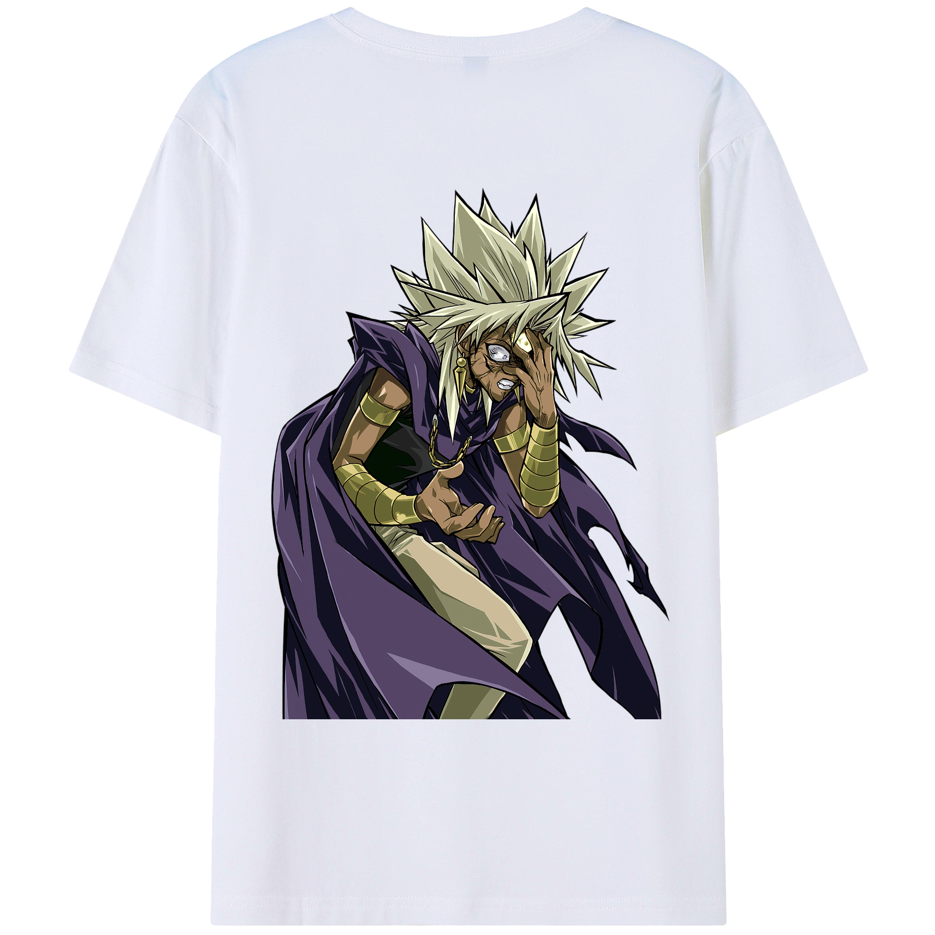 （画像用） 遊☆戯☆王 Yu-Gi-Oh! 綿100％ メンズ半袖Tシャツ（バックプリント） 通気性