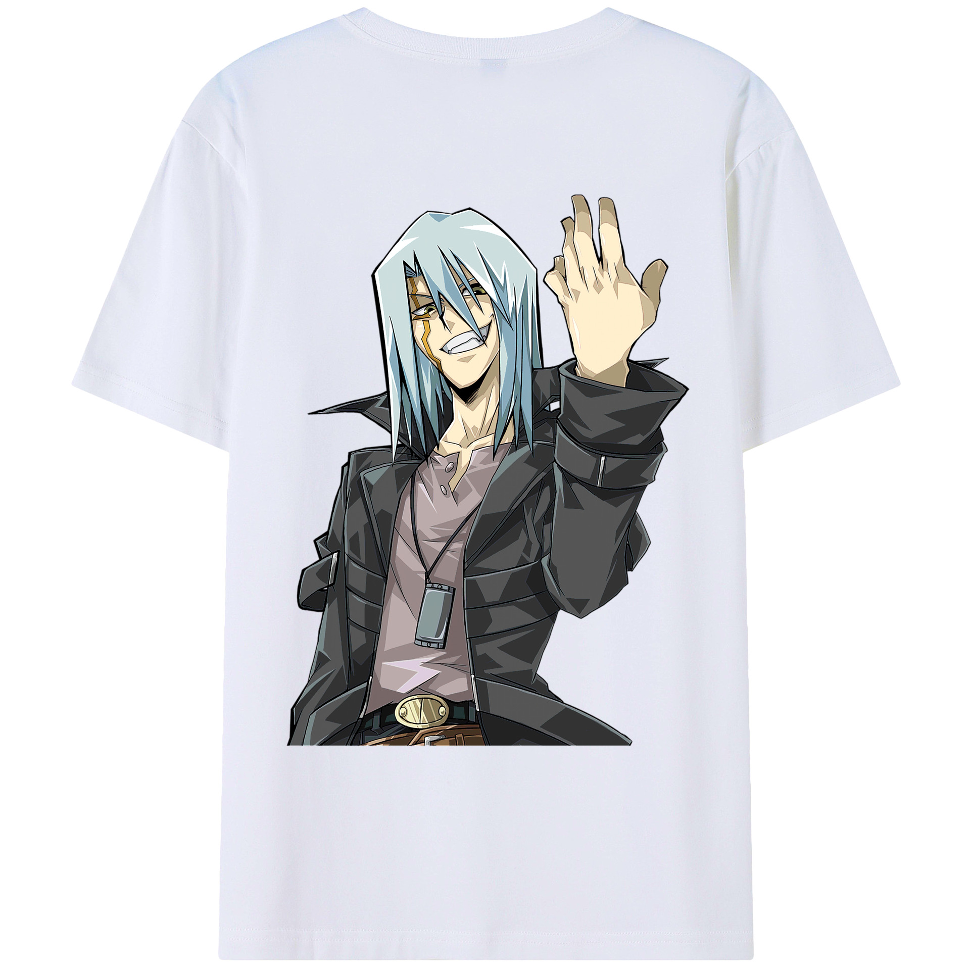 （画像用） 遊☆戯☆王 Yu-Gi-Oh! 綿100％ メンズ半袖Tシャツ（バックプリント） 通気性