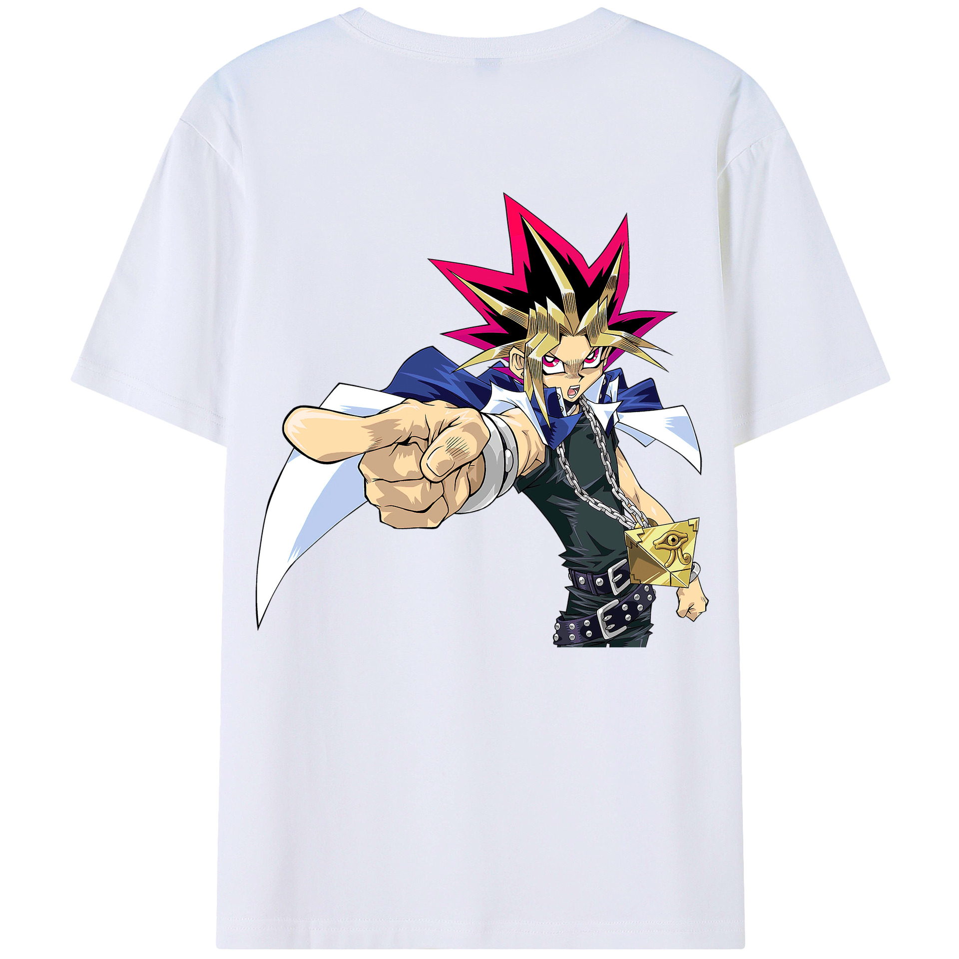 （画像用） 遊☆戯☆王 Yu-Gi-Oh! 綿100％ メンズ半袖Tシャツ（バックプリント） 通気性