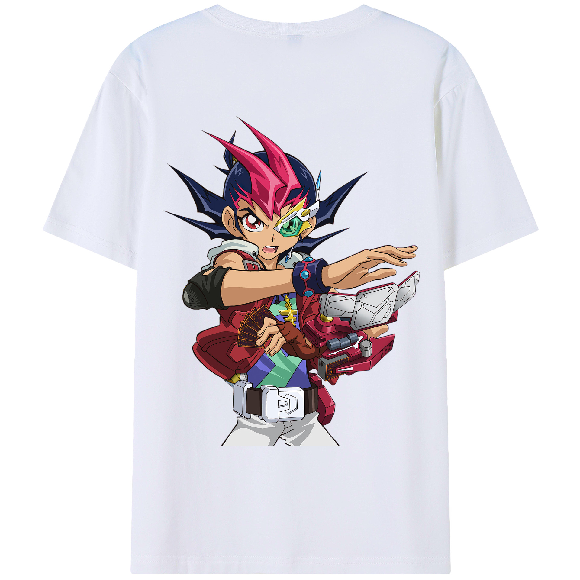 （画像用） 遊☆戯☆王 Yu-Gi-Oh! 綿100％ メンズ半袖Tシャツ（バックプリント） 通気性