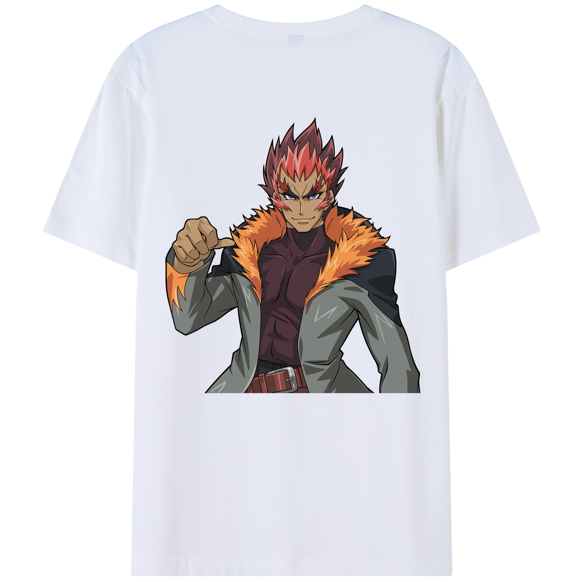 （画像用） 遊☆戯☆王 Yu-Gi-Oh! 綿100％ メンズ半袖Tシャツ（バックプリント） 通気性