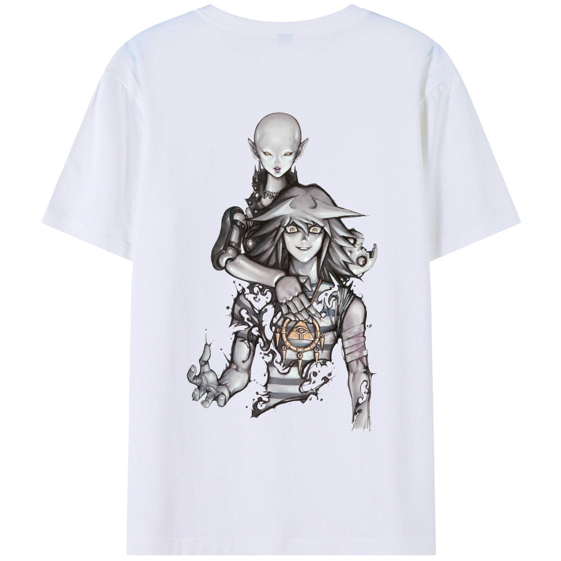 （画像用） 遊☆戯☆王 Yu-Gi-Oh! 綿100％ メンズ半袖Tシャツ（バックプリント） 通気性