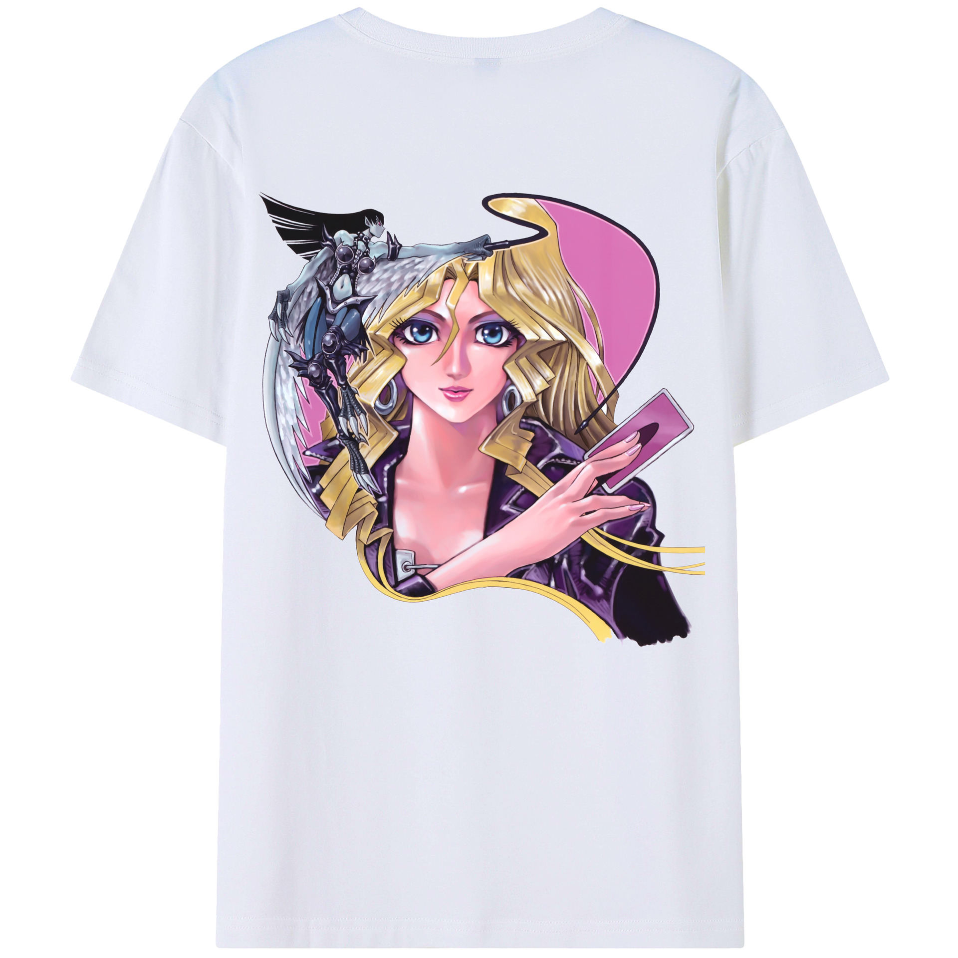 （画像用） 遊☆戯☆王 Yu-Gi-Oh! 綿100％ メンズ半袖Tシャツ（バックプリント） 通気性