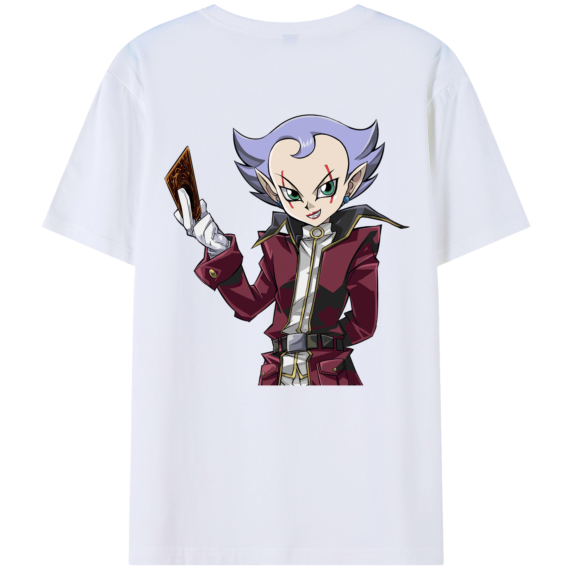 （画像用） 遊☆戯☆王 Yu-Gi-Oh! 綿100％ メンズ半袖Tシャツ（バックプリント） 通気性