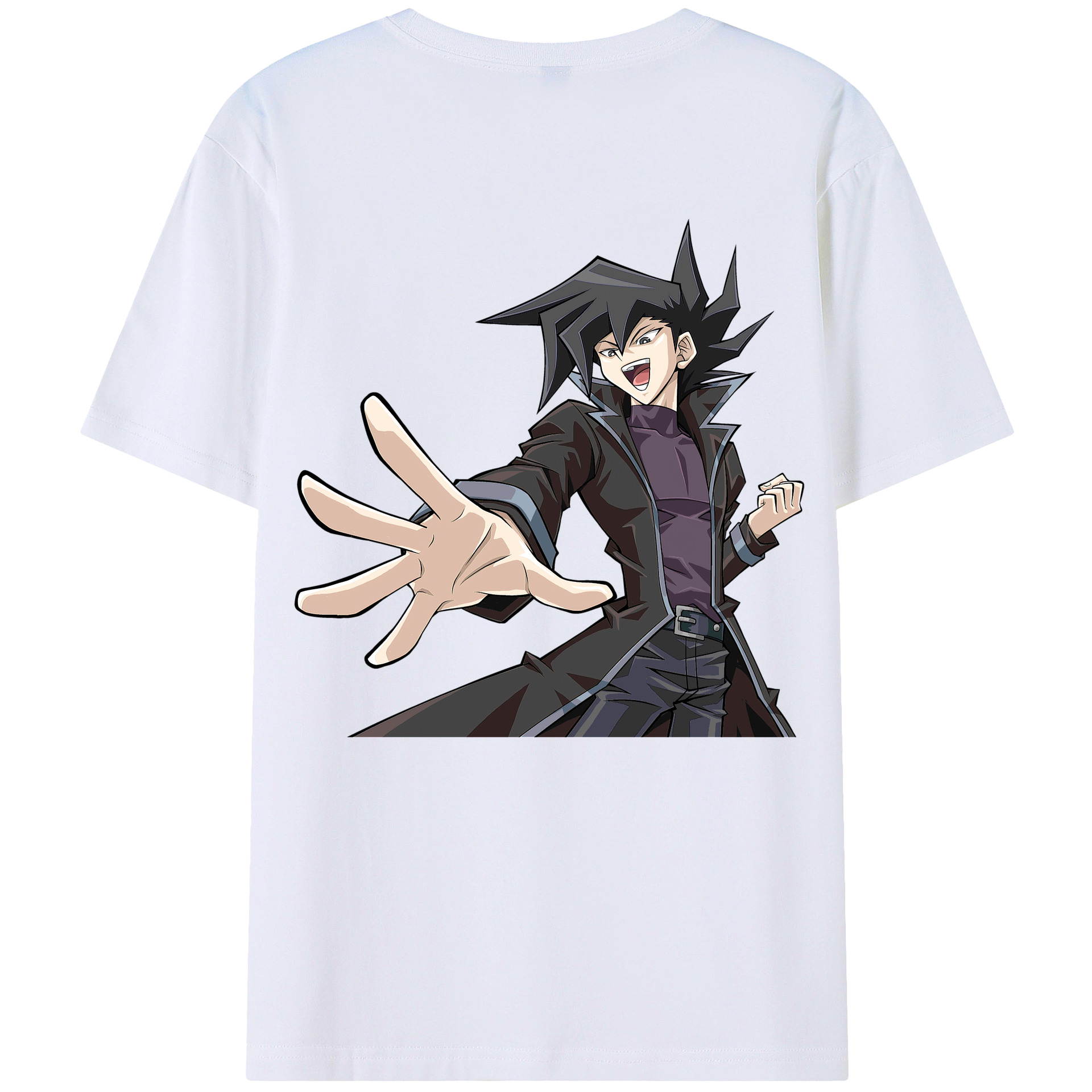 （画像用） 遊☆戯☆王 Yu-Gi-Oh! 綿100％ メンズ半袖Tシャツ（バックプリント） 通気性