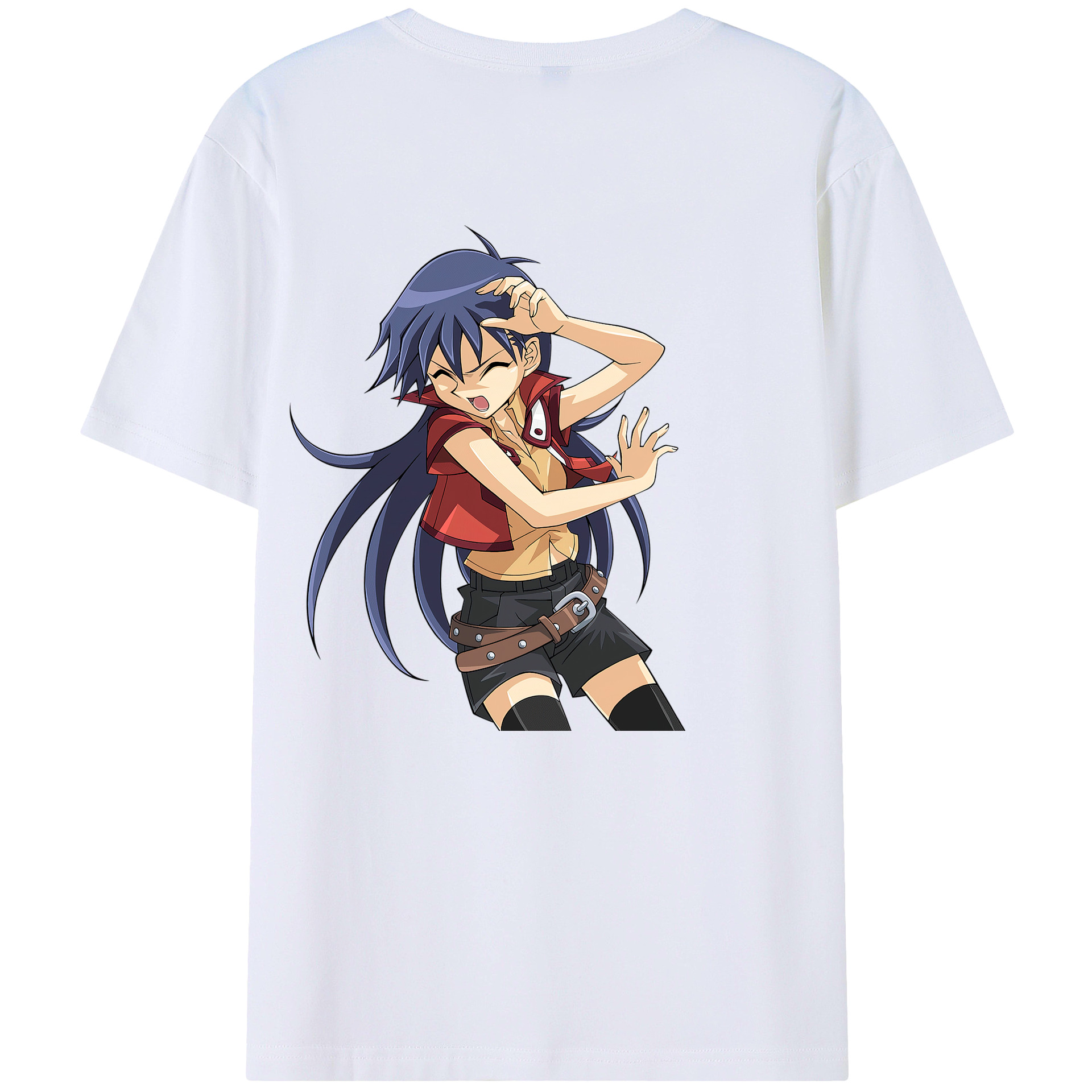 （画像用） 遊☆戯☆王 Yu-Gi-Oh! 綿100％ メンズ半袖Tシャツ（バックプリント） 通気性