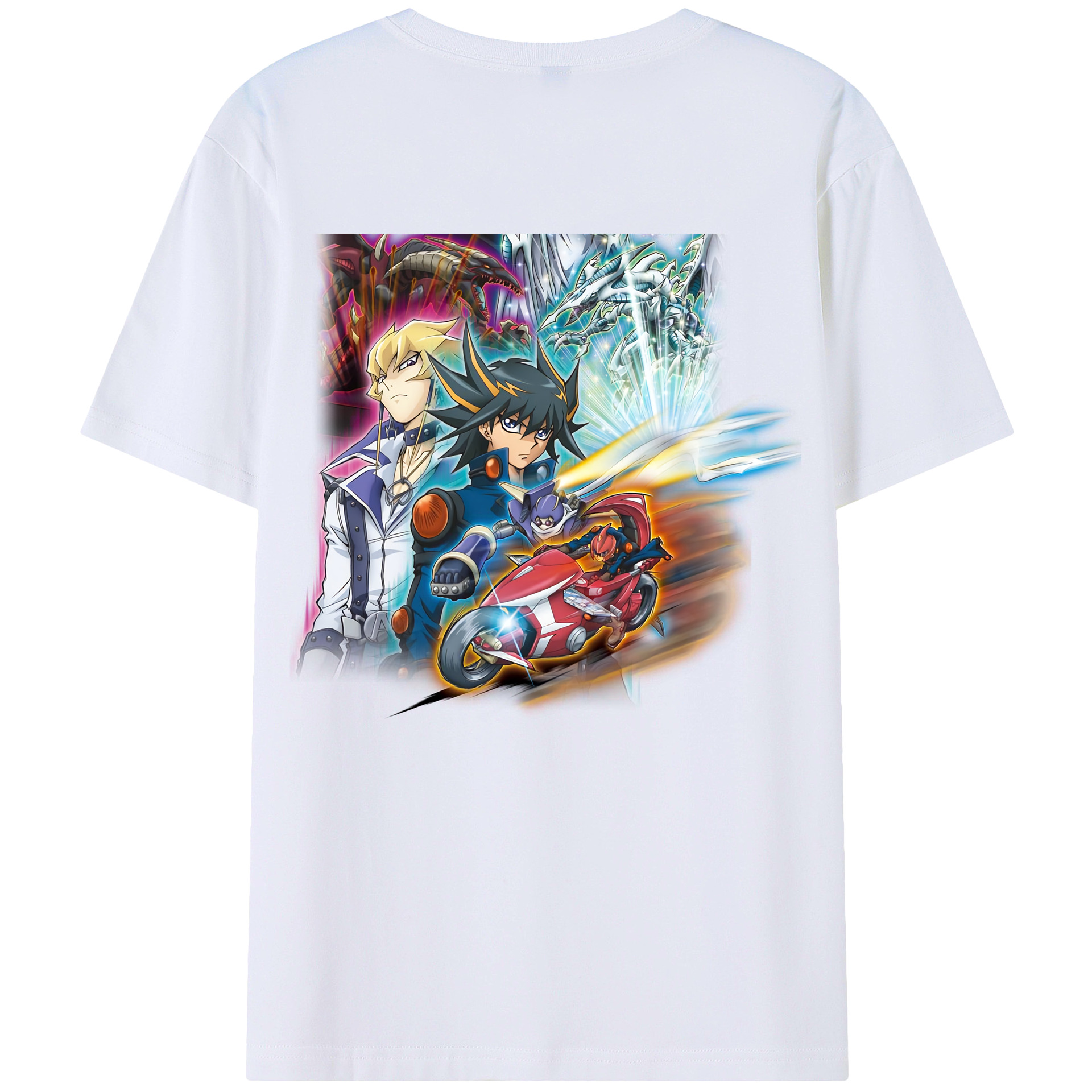 （画像用） 遊☆戯☆王 Yu-Gi-Oh! 綿100％ メンズ半袖Tシャツ（バックプリント） 通気性