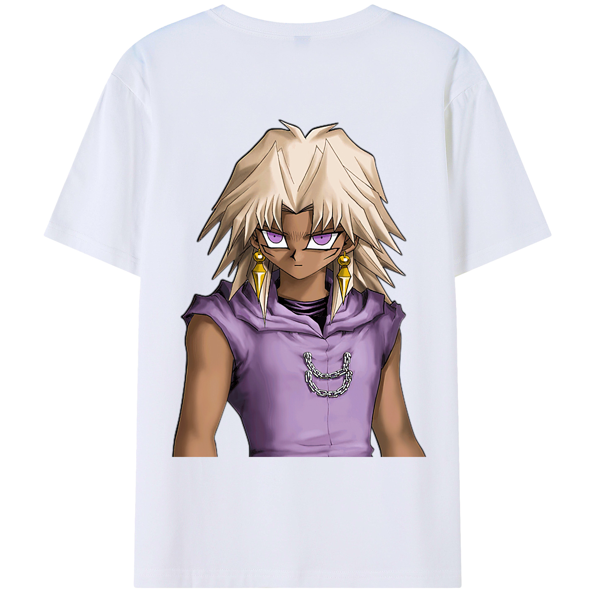 （画像用） 遊☆戯☆王 Yu-Gi-Oh! 綿100％ メンズ半袖Tシャツ（バックプリント） 通気性