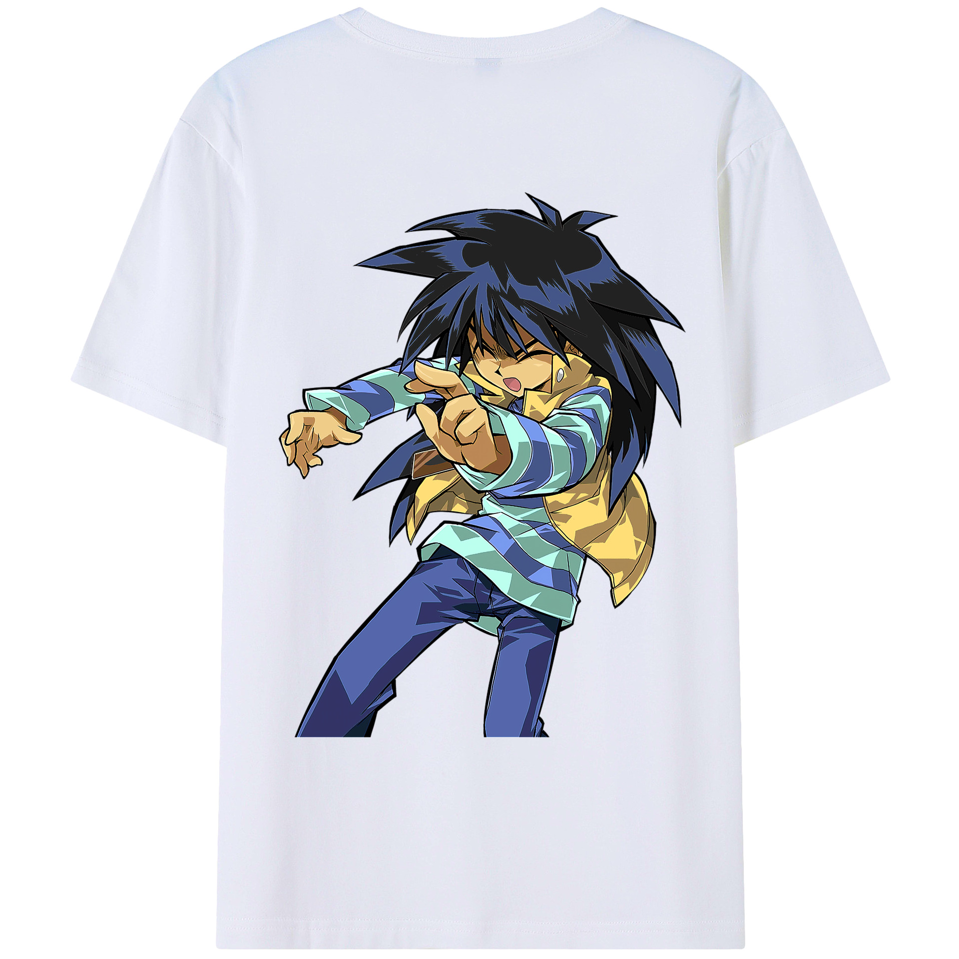 （画像用） 遊☆戯☆王 Yu-Gi-Oh! 綿100％ メンズ半袖Tシャツ（バックプリント） 通気性