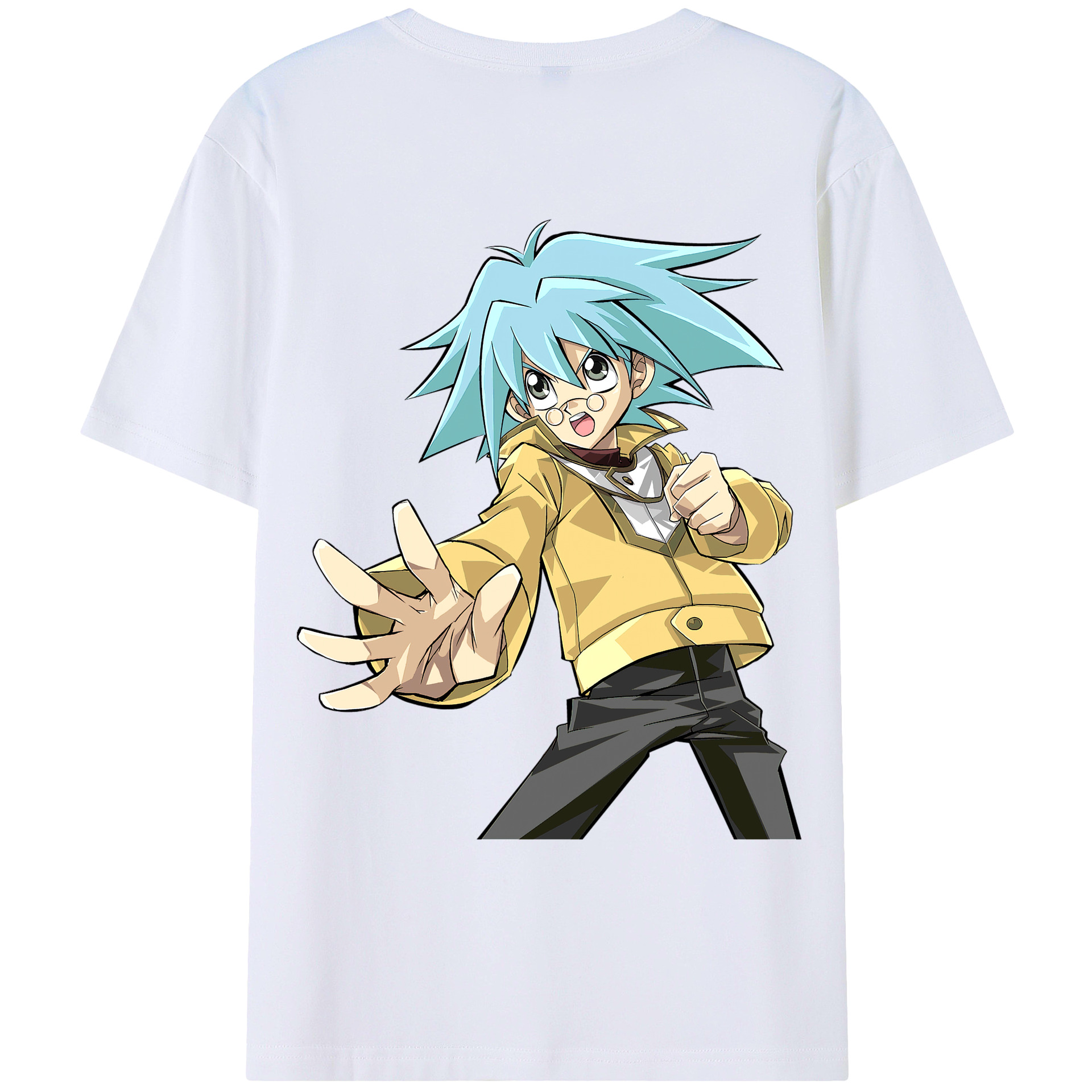 （画像用） 遊☆戯☆王 Yu-Gi-Oh! 綿100％ メンズ半袖Tシャツ（バックプリント） 通気性