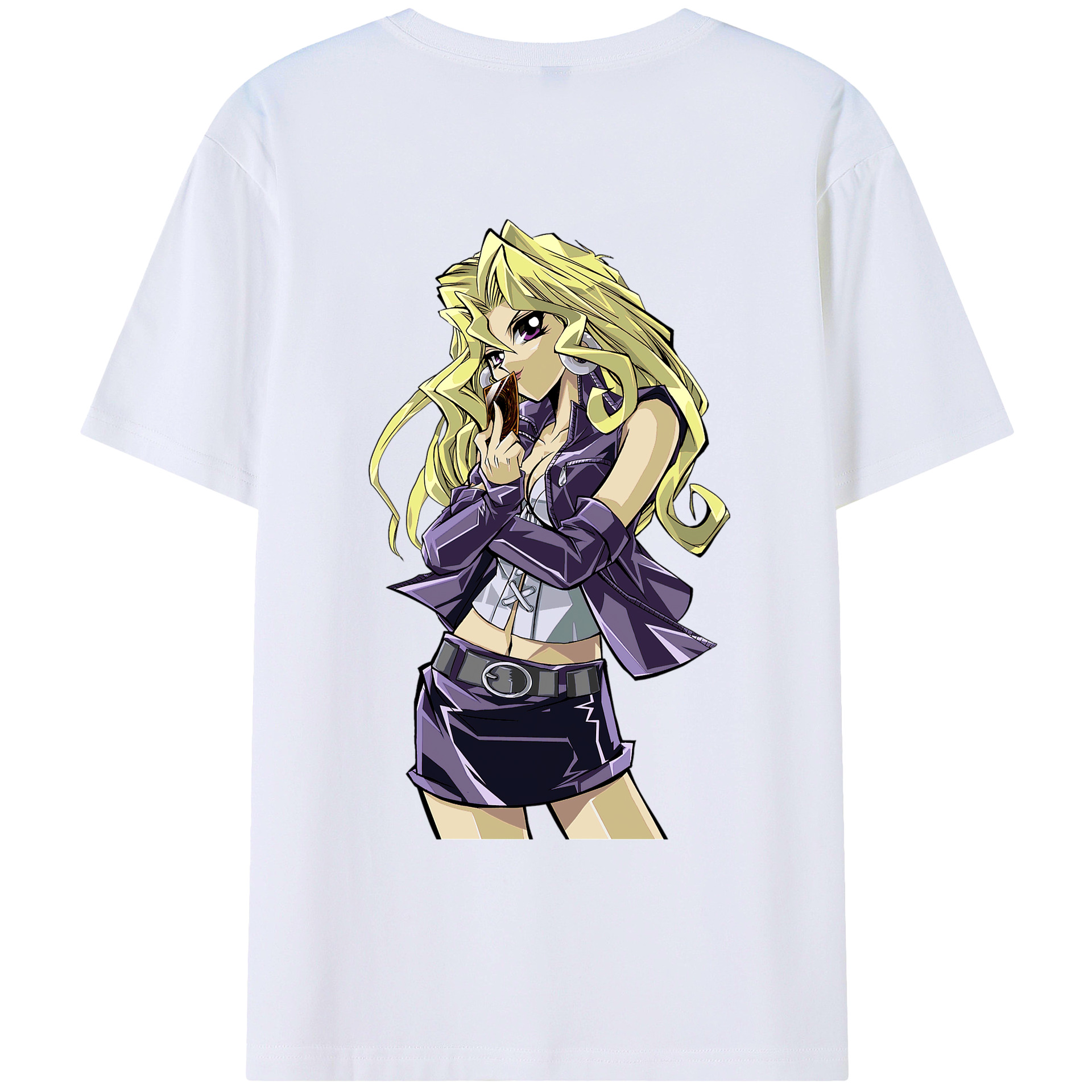（画像用） 遊☆戯☆王 Yu-Gi-Oh! 綿100％ メンズ半袖Tシャツ（バックプリント） 通気性