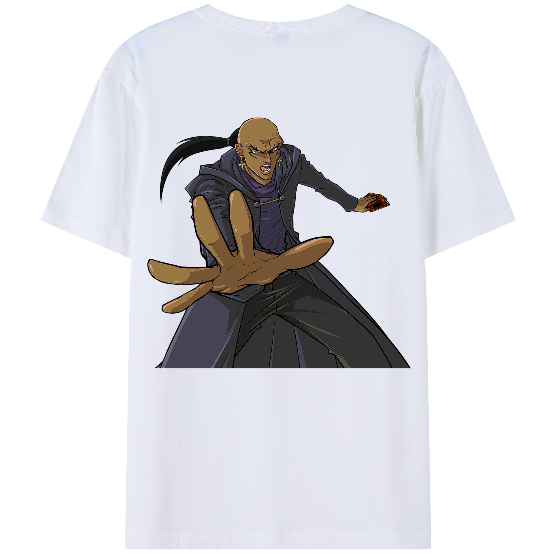 （画像用） 遊☆戯☆王 Yu-Gi-Oh! 綿100％ メンズ半袖Tシャツ（バックプリント） 通気性