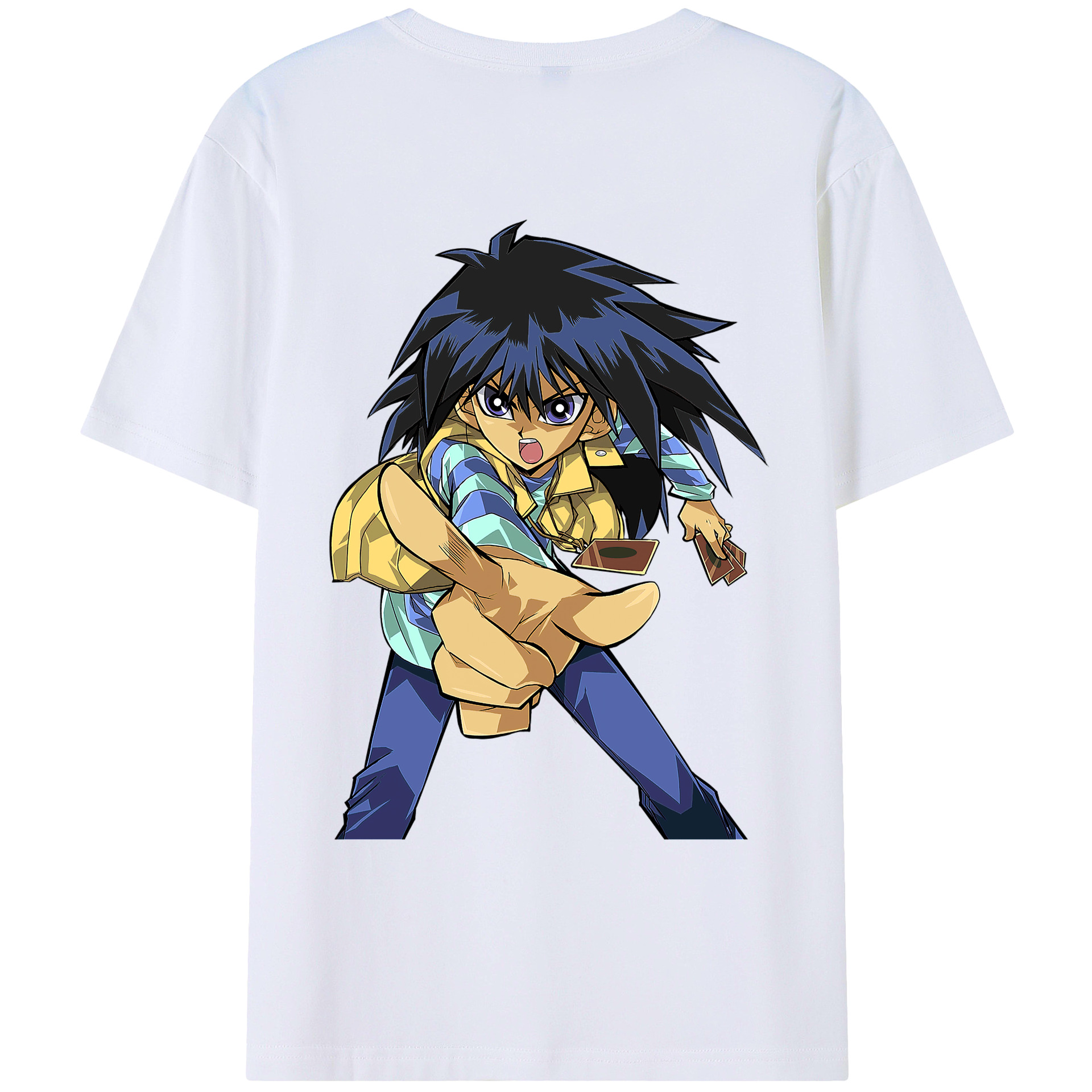 （画像用） 遊☆戯☆王 Yu-Gi-Oh! 綿100％ メンズ半袖Tシャツ（バックプリント） 通気性