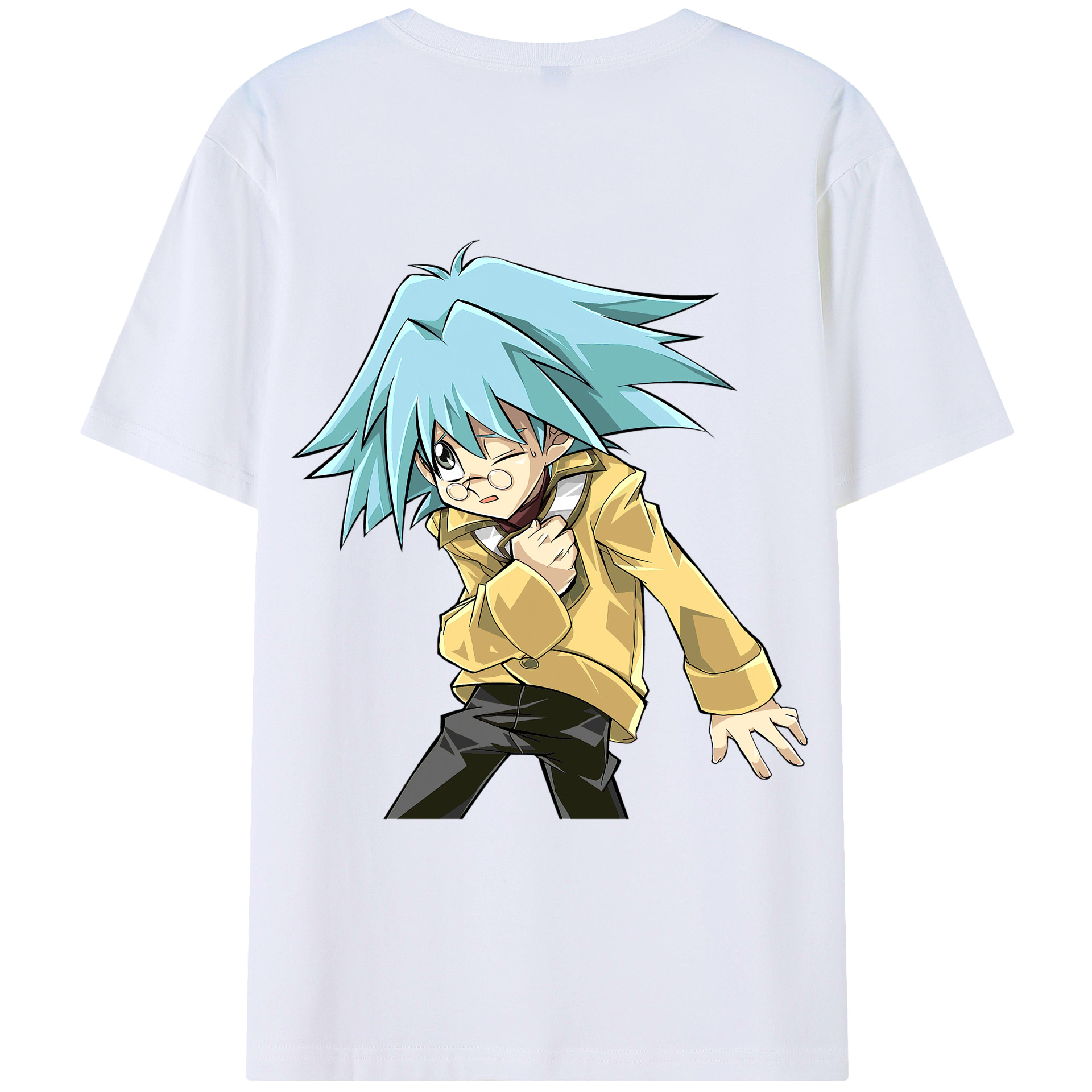 （画像用） 遊☆戯☆王 Yu-Gi-Oh! 綿100％ メンズ半袖Tシャツ（バックプリント） 通気性
