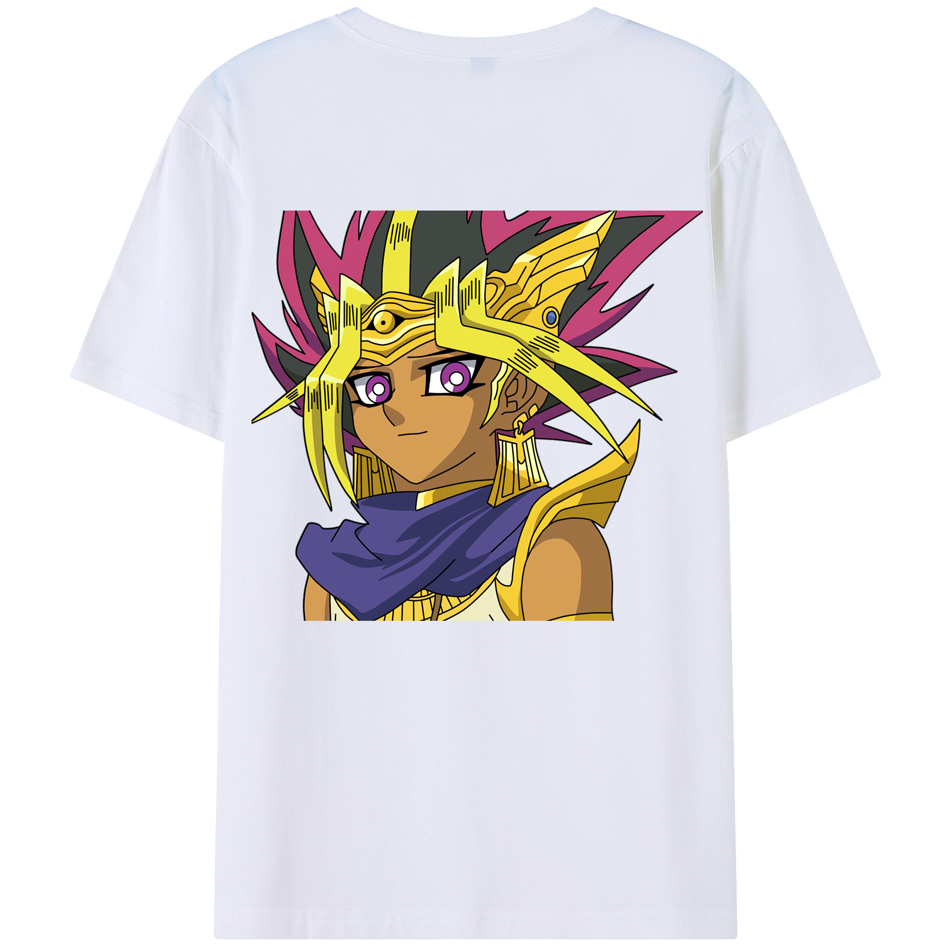 （画像用） 遊☆戯☆王 Yu-Gi-Oh! 綿100％ メンズ半袖Tシャツ（バックプリント） 通気性