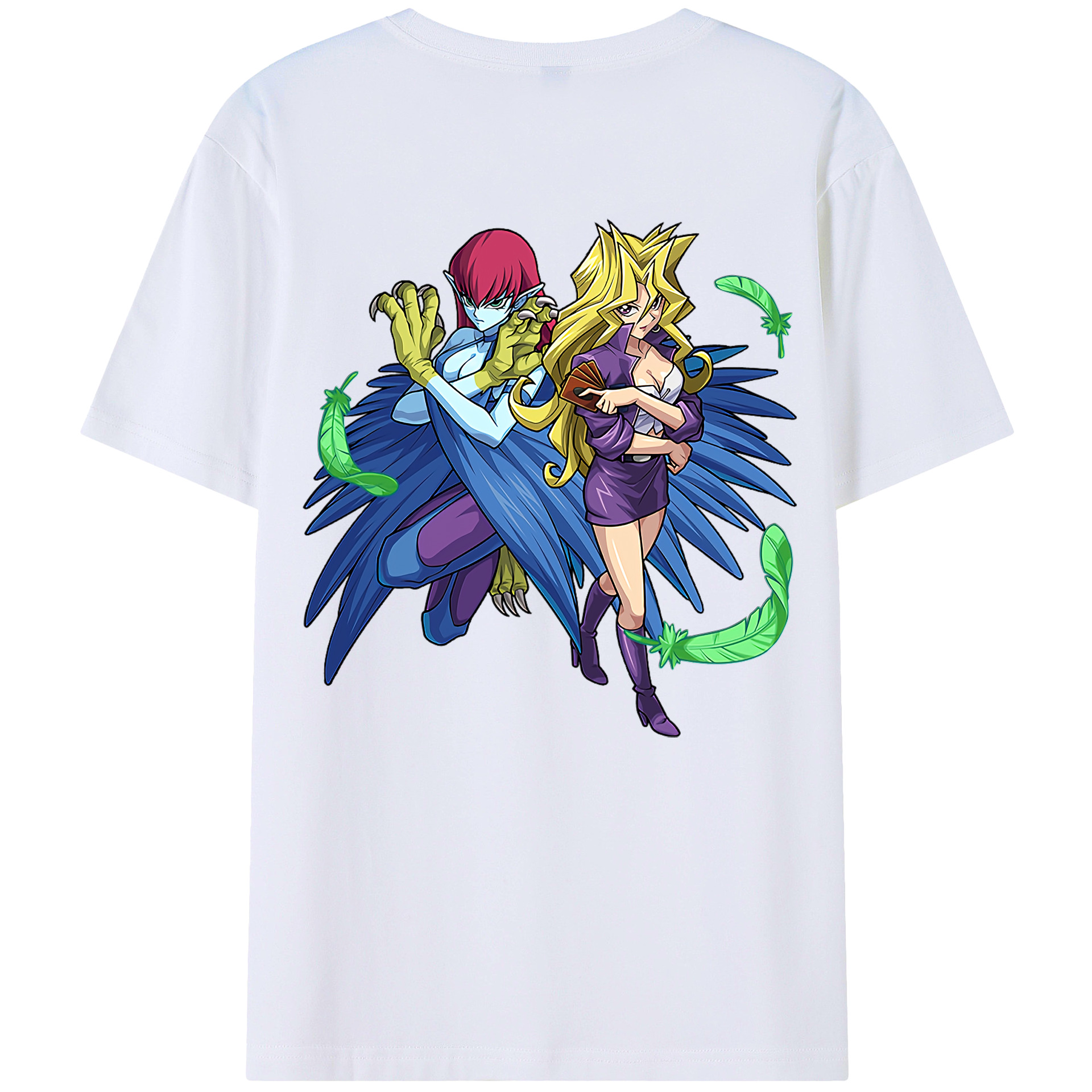 （画像用） 遊☆戯☆王 Yu-Gi-Oh! 綿100％ メンズ半袖Tシャツ（バックプリント） 通気性
