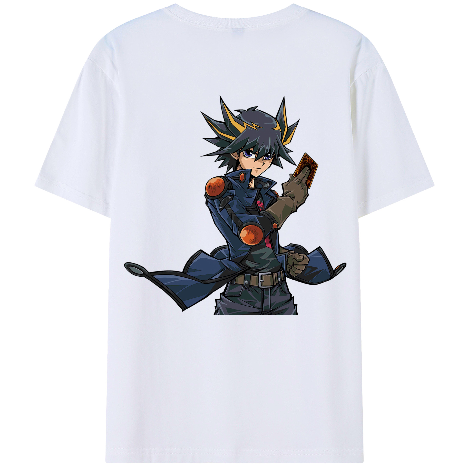 （画像用） 遊☆戯☆王 Yu-Gi-Oh! 綿100％ メンズ半袖Tシャツ（バックプリント） 通気性