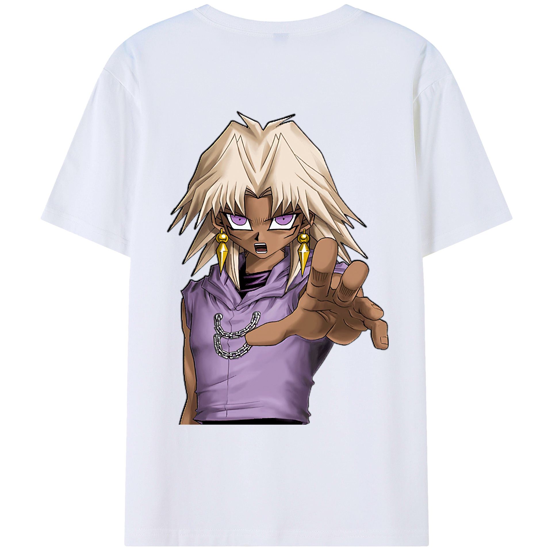 （画像用） 遊☆戯☆王 Yu-Gi-Oh! 綿100％ メンズ半袖Tシャツ（バックプリント） 通気性