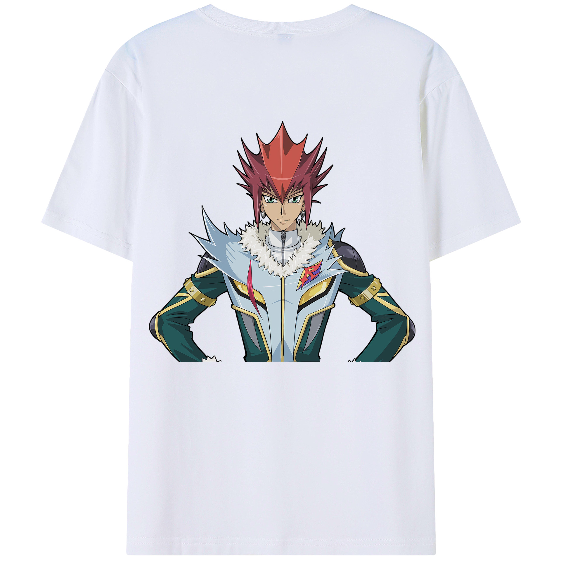 （画像用） 遊☆戯☆王 Yu-Gi-Oh! 綿100％ メンズ半袖Tシャツ（バックプリント） 通気性