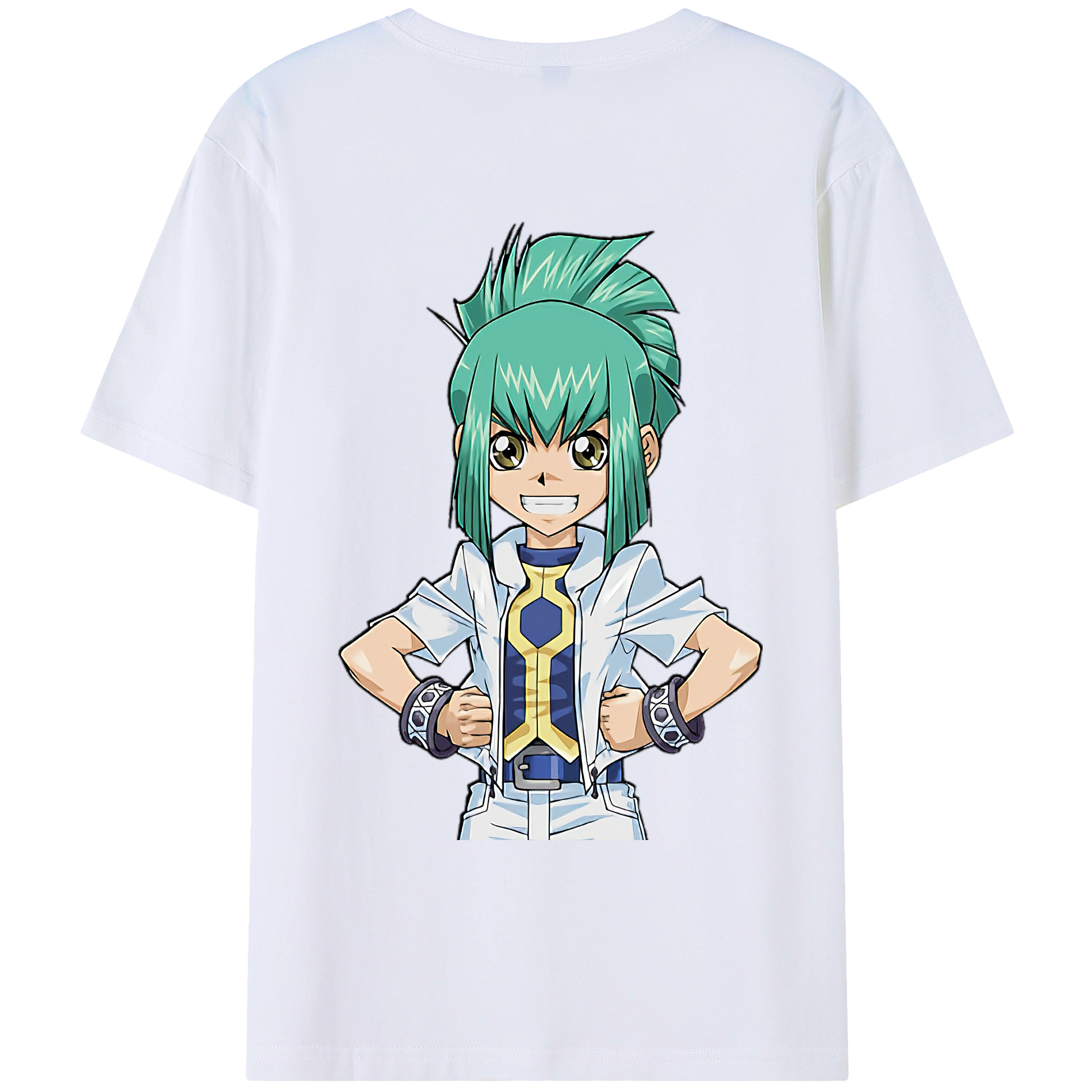 （画像用） 遊☆戯☆王 Yu-Gi-Oh! 綿100％ メンズ半袖Tシャツ（バックプリント） 通気性