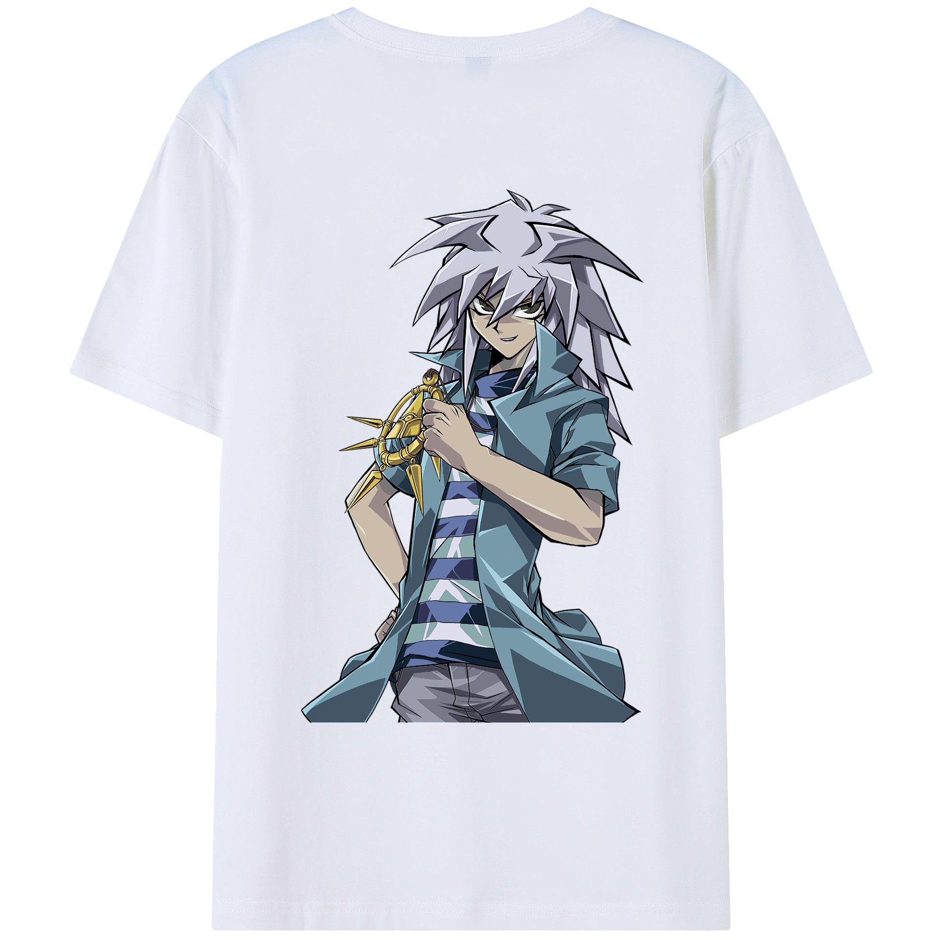 （画像用） 遊☆戯☆王 Yu-Gi-Oh! 綿100％ メンズ半袖Tシャツ（バックプリント） 通気性