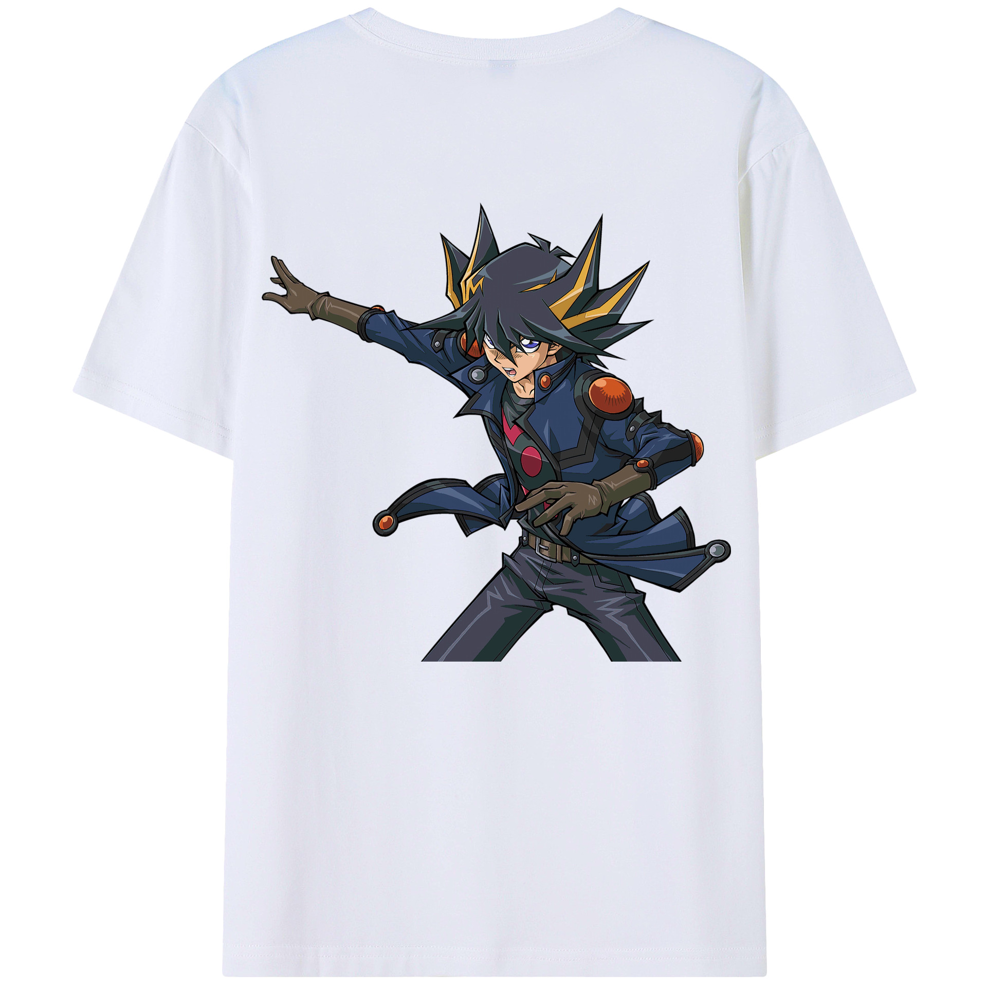 （画像用） 遊☆戯☆王 Yu-Gi-Oh! 綿100％ メンズ半袖Tシャツ（バックプリント） 通気性