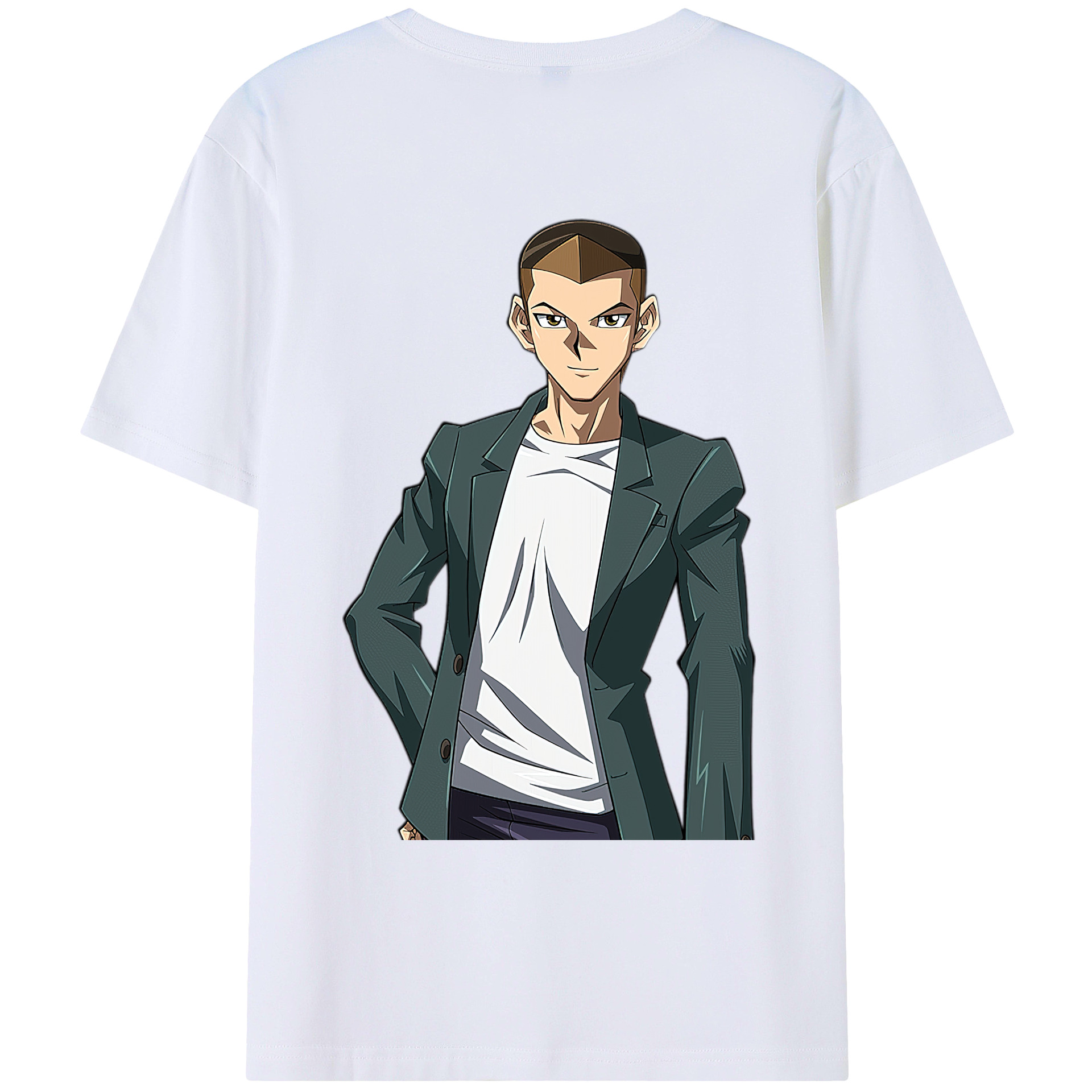 （画像用） 遊☆戯☆王 Yu-Gi-Oh! 綿100％ メンズ半袖Tシャツ（バックプリント） 通気性