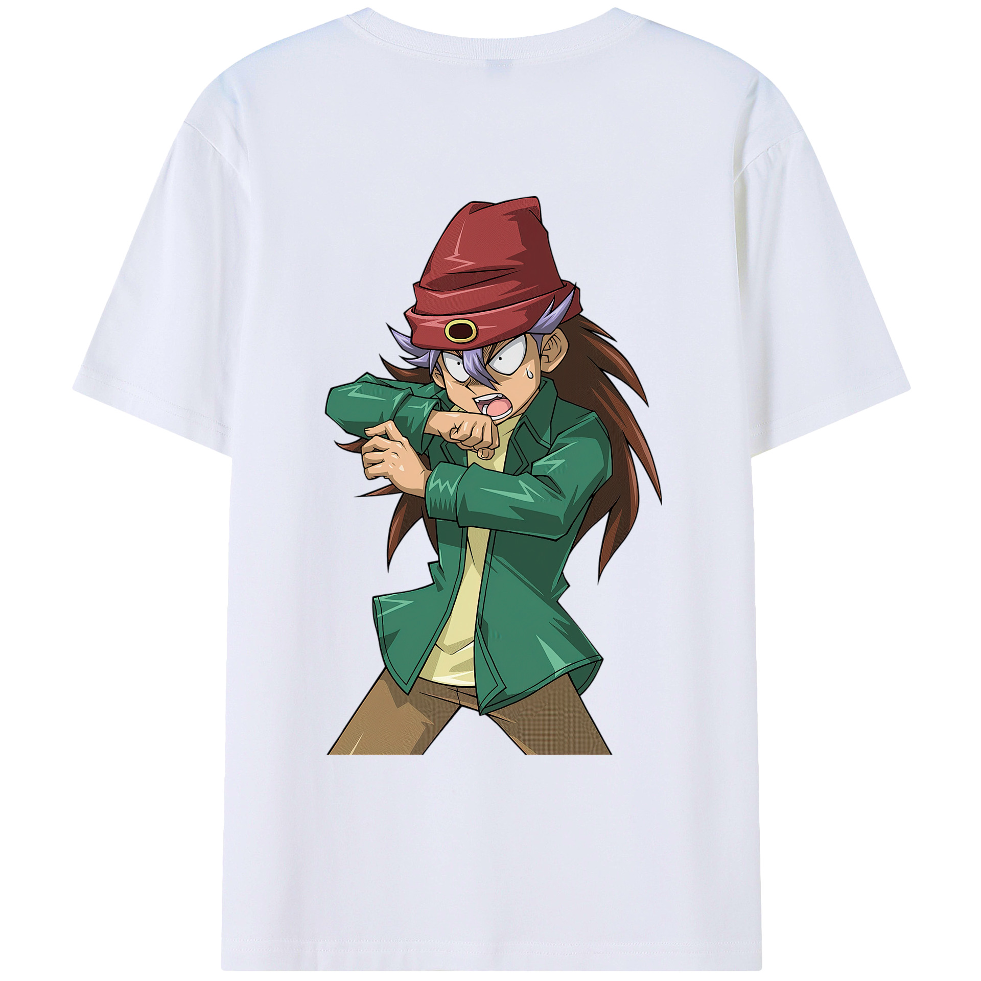 （画像用） 遊☆戯☆王 Yu-Gi-Oh! 綿100％ メンズ半袖Tシャツ（バックプリント） 通気性