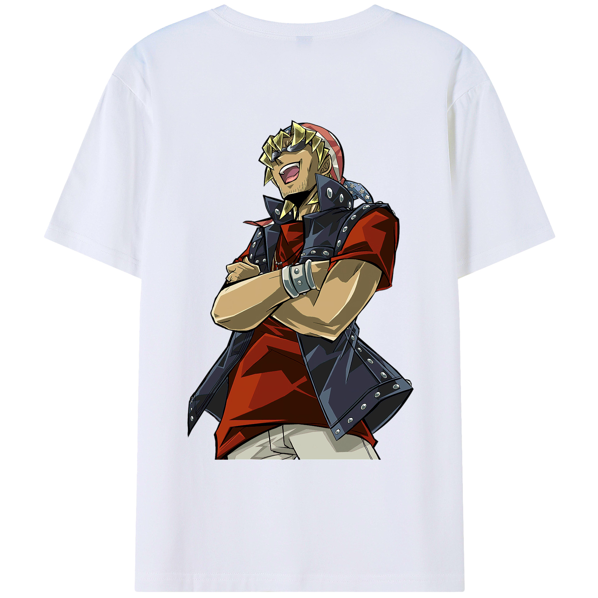 （画像用） 遊☆戯☆王 Yu-Gi-Oh! 綿100％ メンズ半袖Tシャツ（バックプリント） 通気性