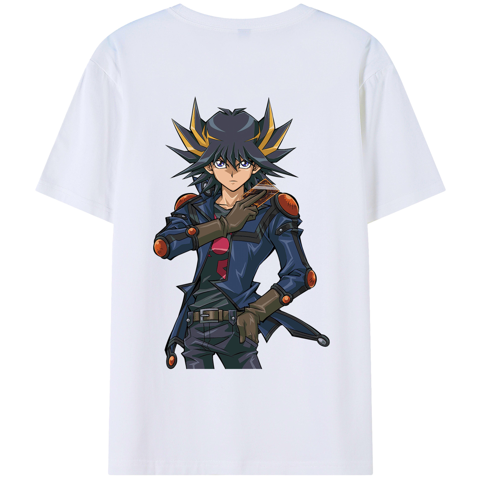（画像用） 遊☆戯☆王 Yu-Gi-Oh! 綿100％ メンズ半袖Tシャツ（バックプリント） 通気性