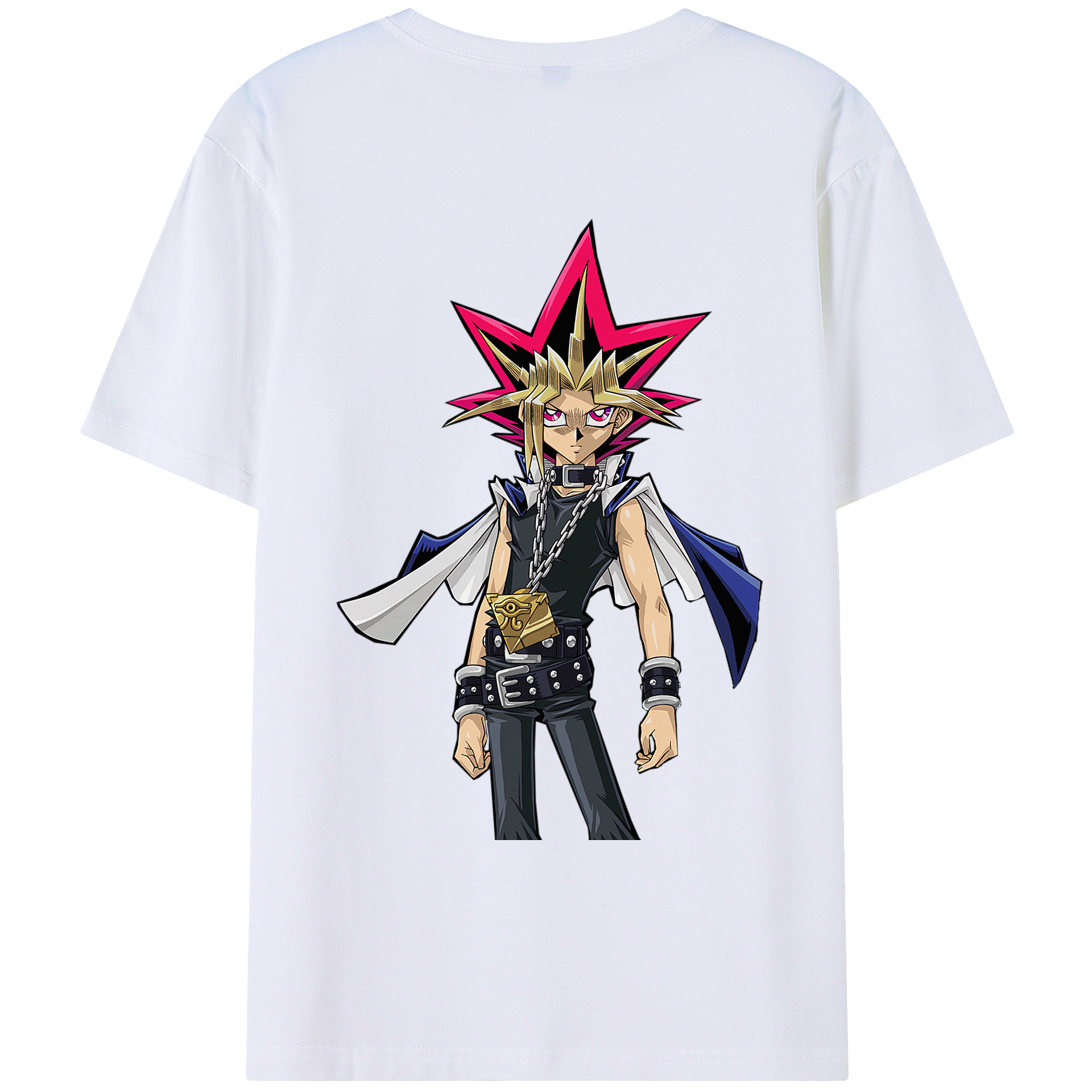（画像用） 遊☆戯☆王 Yu-Gi-Oh! 綿100％ メンズ半袖Tシャツ（バックプリント） 通気性