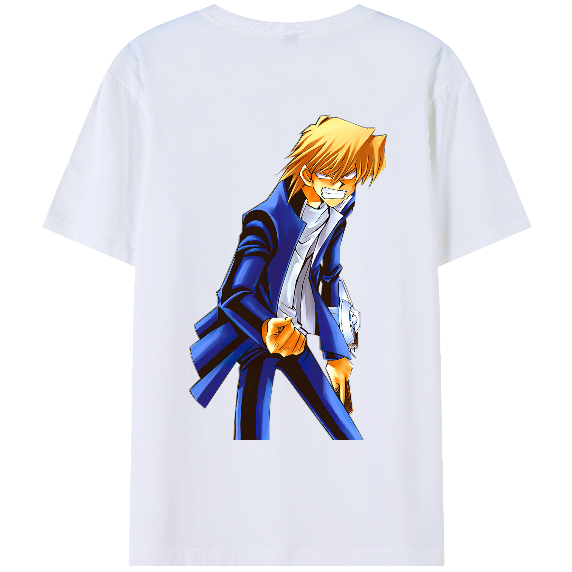 （画像用） 遊☆戯☆王 Yu-Gi-Oh! 綿100％ メンズ半袖Tシャツ（バックプリント） 通気性