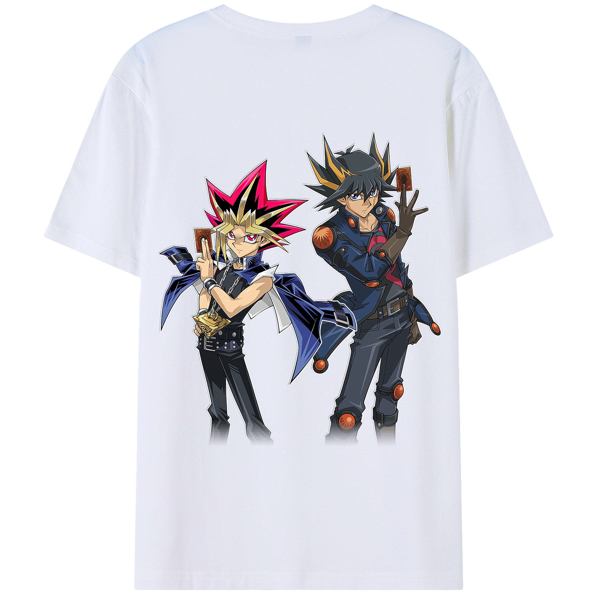 （画像用） 遊☆戯☆王 Yu-Gi-Oh! 綿100％ メンズ半袖Tシャツ（バックプリント） 通気性