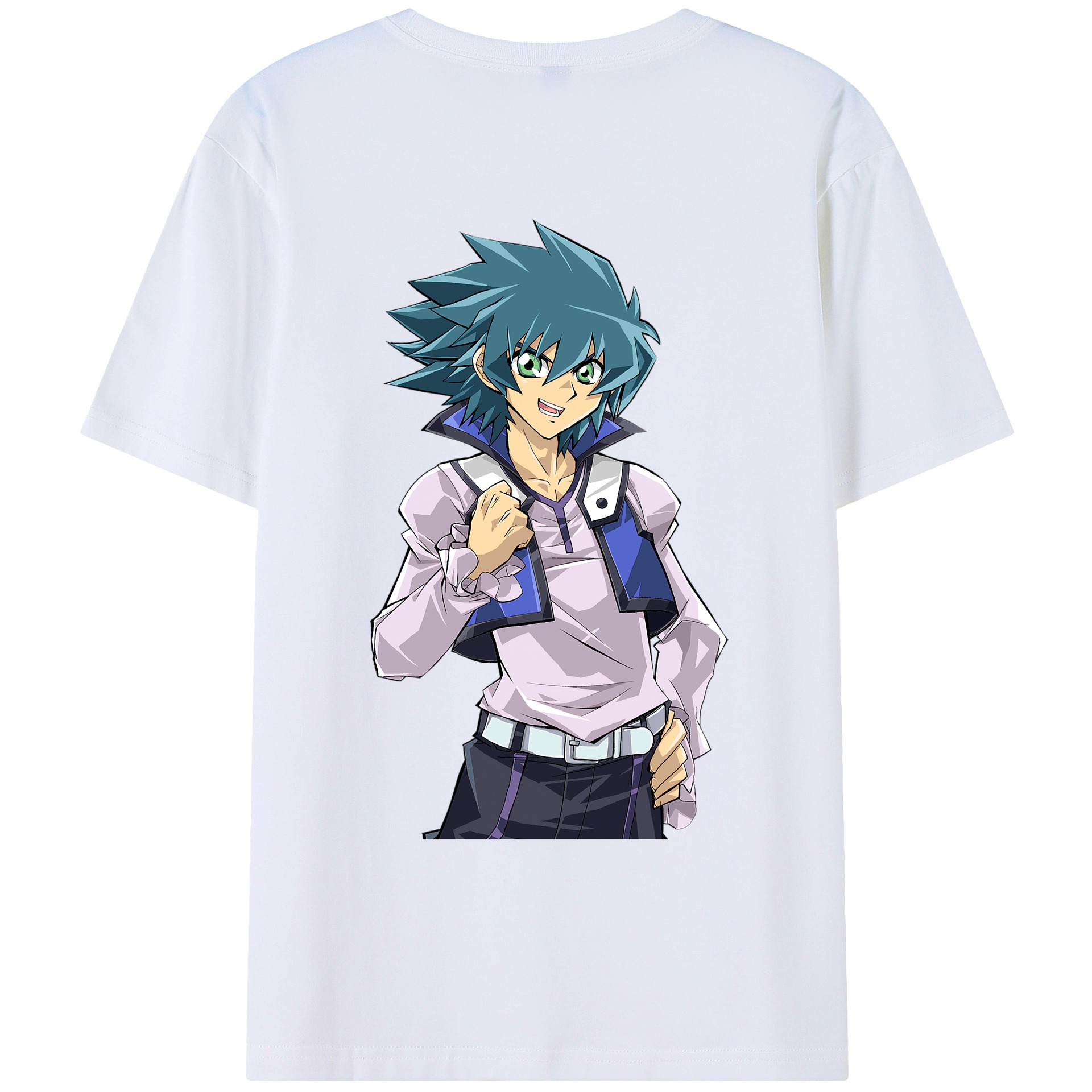 （画像用） 遊☆戯☆王 Yu-Gi-Oh! 綿100％ メンズ半袖Tシャツ（バックプリント） 通気性
