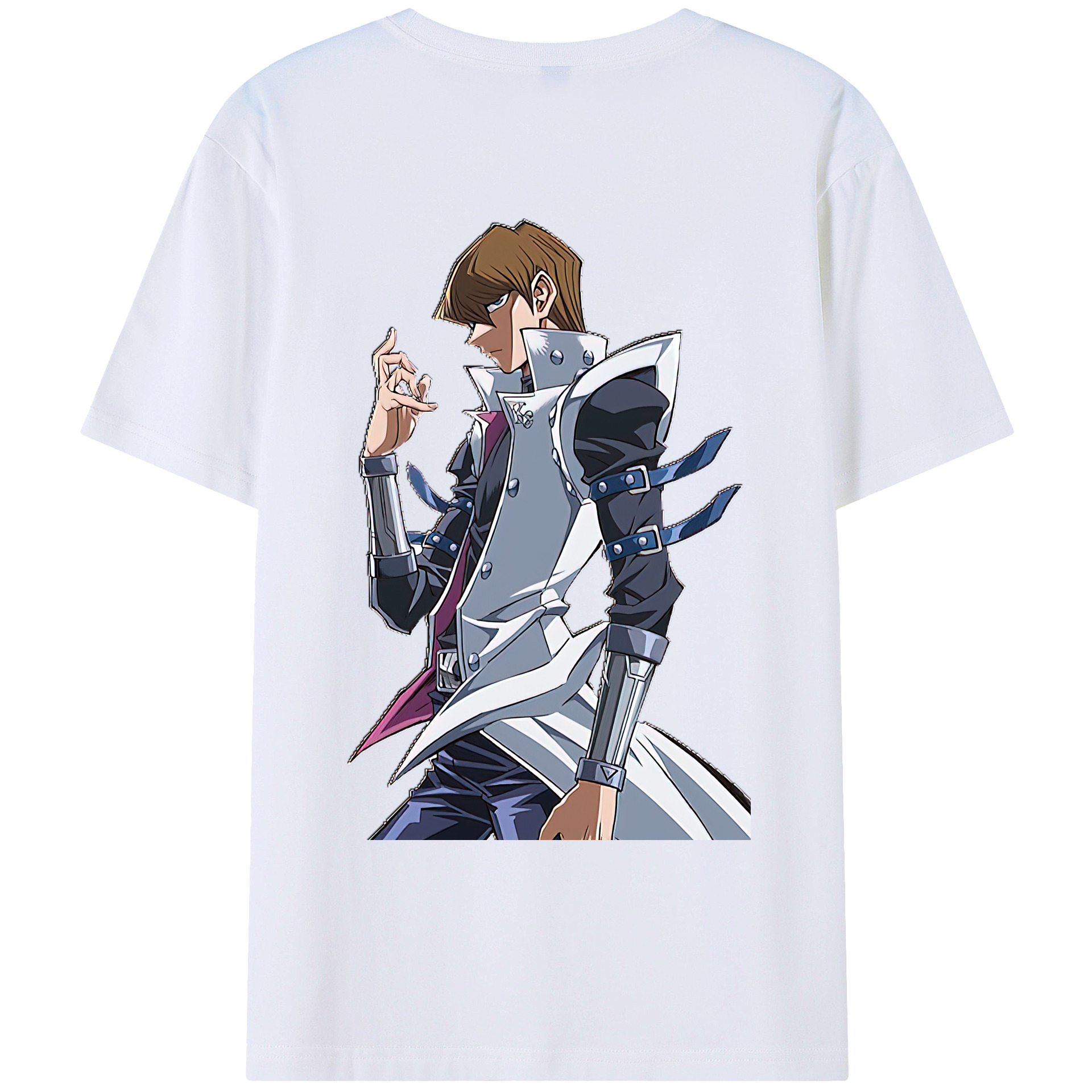 （画像用） 遊☆戯☆王 Yu-Gi-Oh! 綿100％ メンズ半袖Tシャツ（バックプリント） 通気性