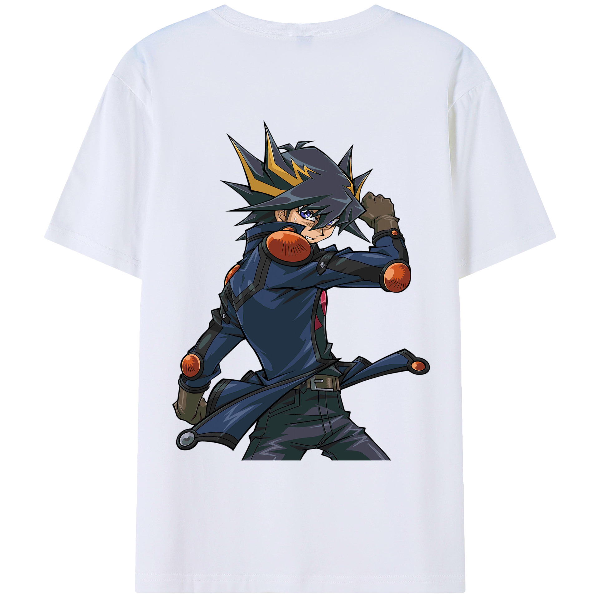 （画像用） 遊☆戯☆王 Yu-Gi-Oh! 綿100％ メンズ半袖Tシャツ（バックプリント） 通気性