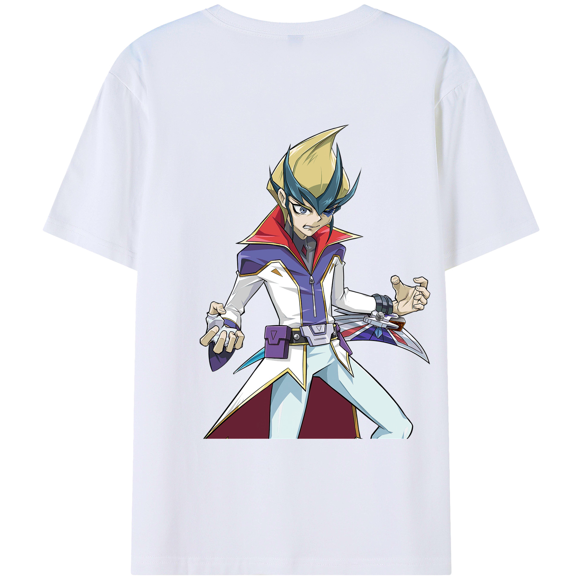 （画像用） 遊☆戯☆王 Yu-Gi-Oh! 綿100％ メンズ半袖Tシャツ（バックプリント） 通気性