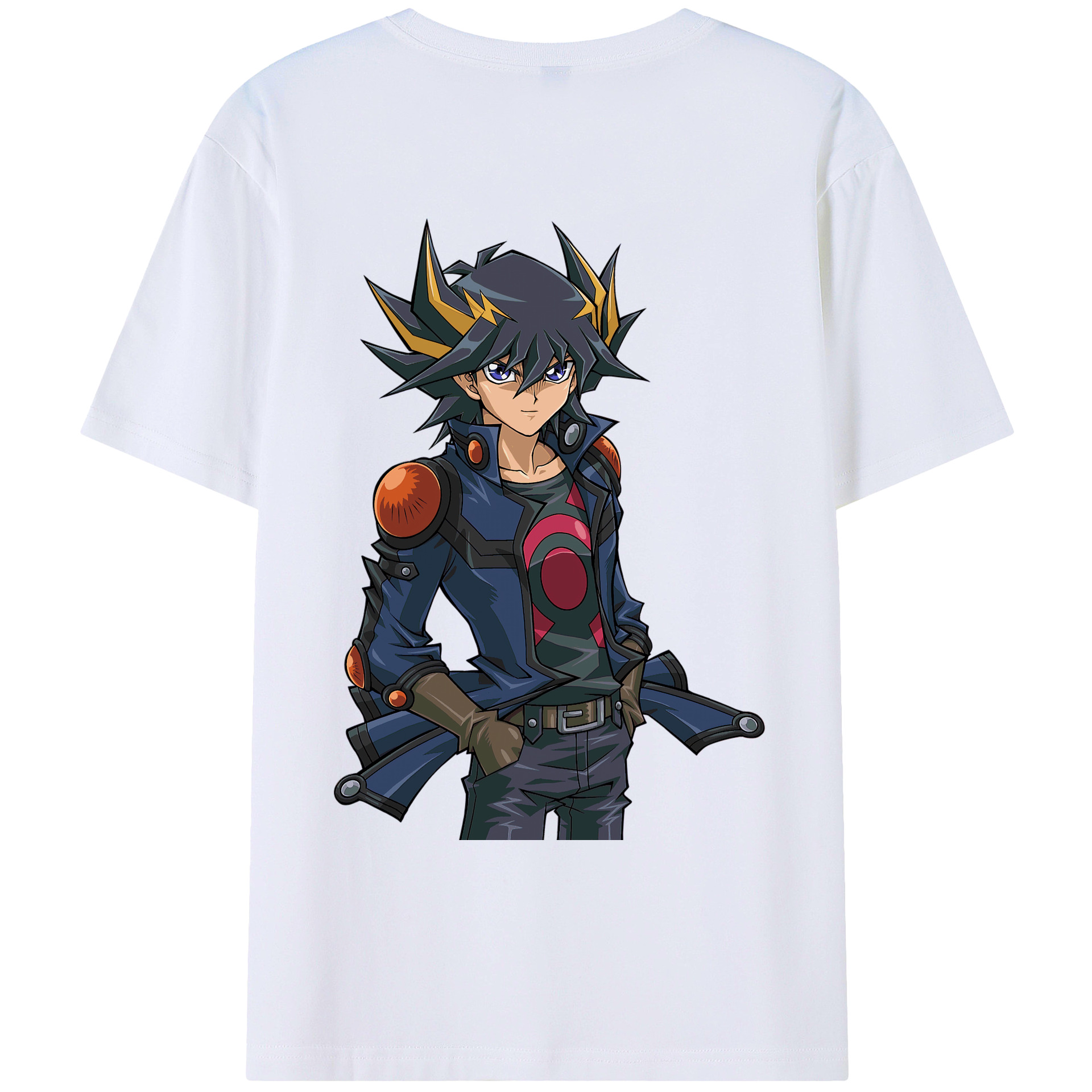 （画像用） 遊☆戯☆王 Yu-Gi-Oh! 綿100％ メンズ半袖Tシャツ（バックプリント） 通気性