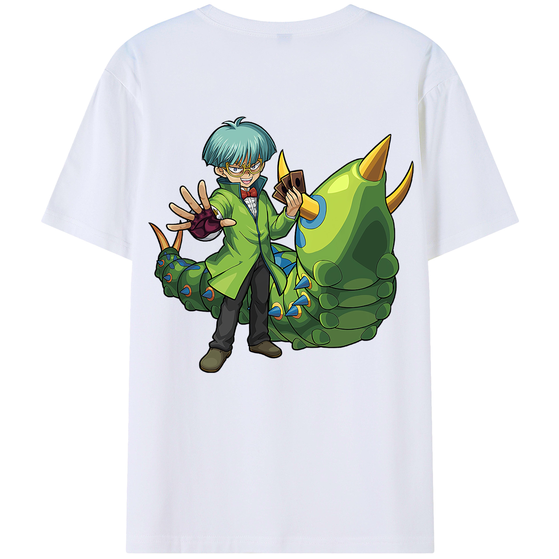 （画像用） 遊☆戯☆王 Yu-Gi-Oh! 綿100％ メンズ半袖Tシャツ（バックプリント） 通気性