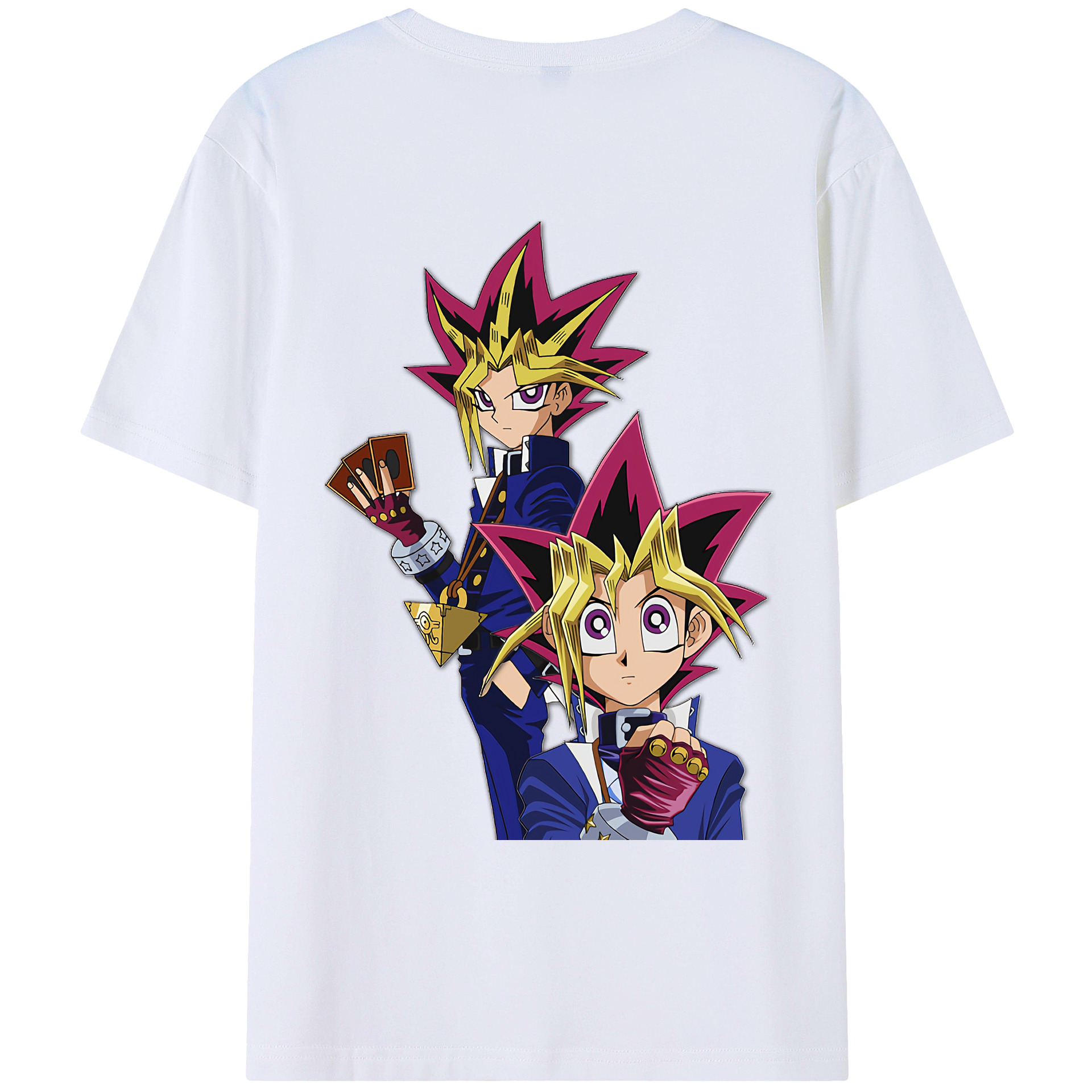 （画像用） 遊☆戯☆王 Yu-Gi-Oh! 綿100％ メンズ半袖Tシャツ（バックプリント） 通気性