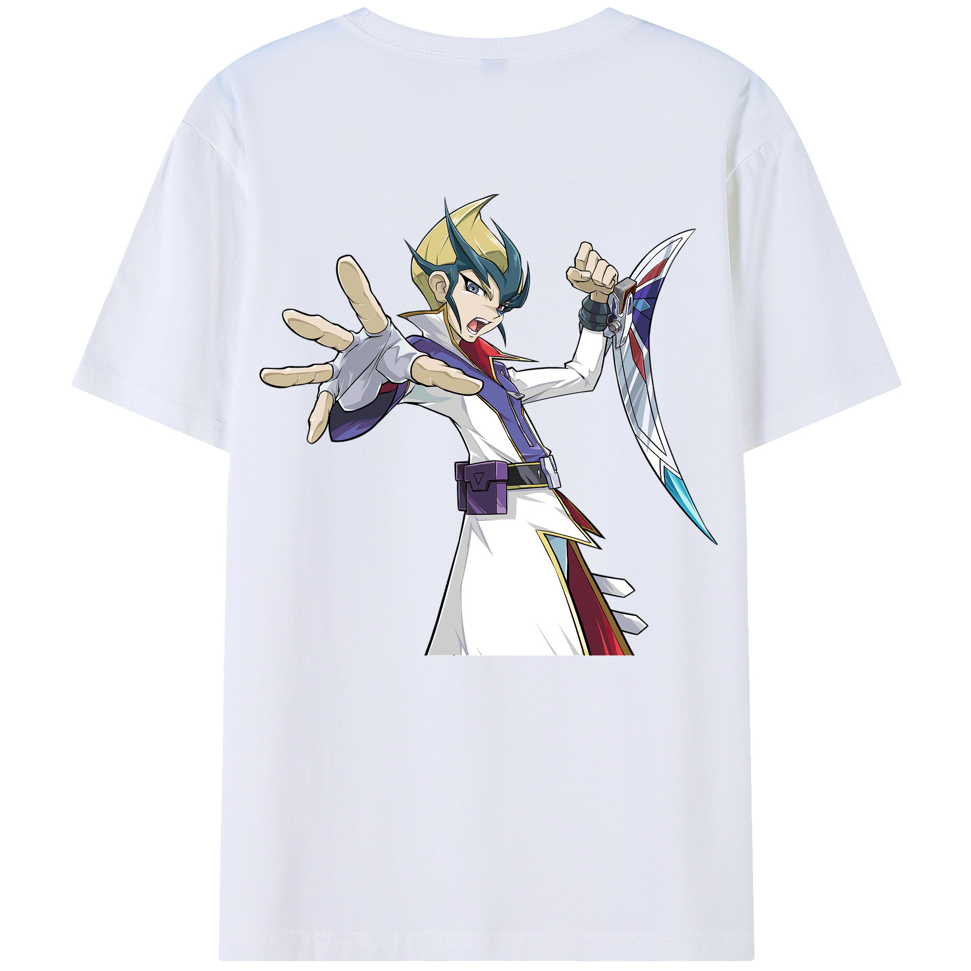 （画像用） 遊☆戯☆王 Yu-Gi-Oh! 綿100％ メンズ半袖Tシャツ（バックプリント） 通気性